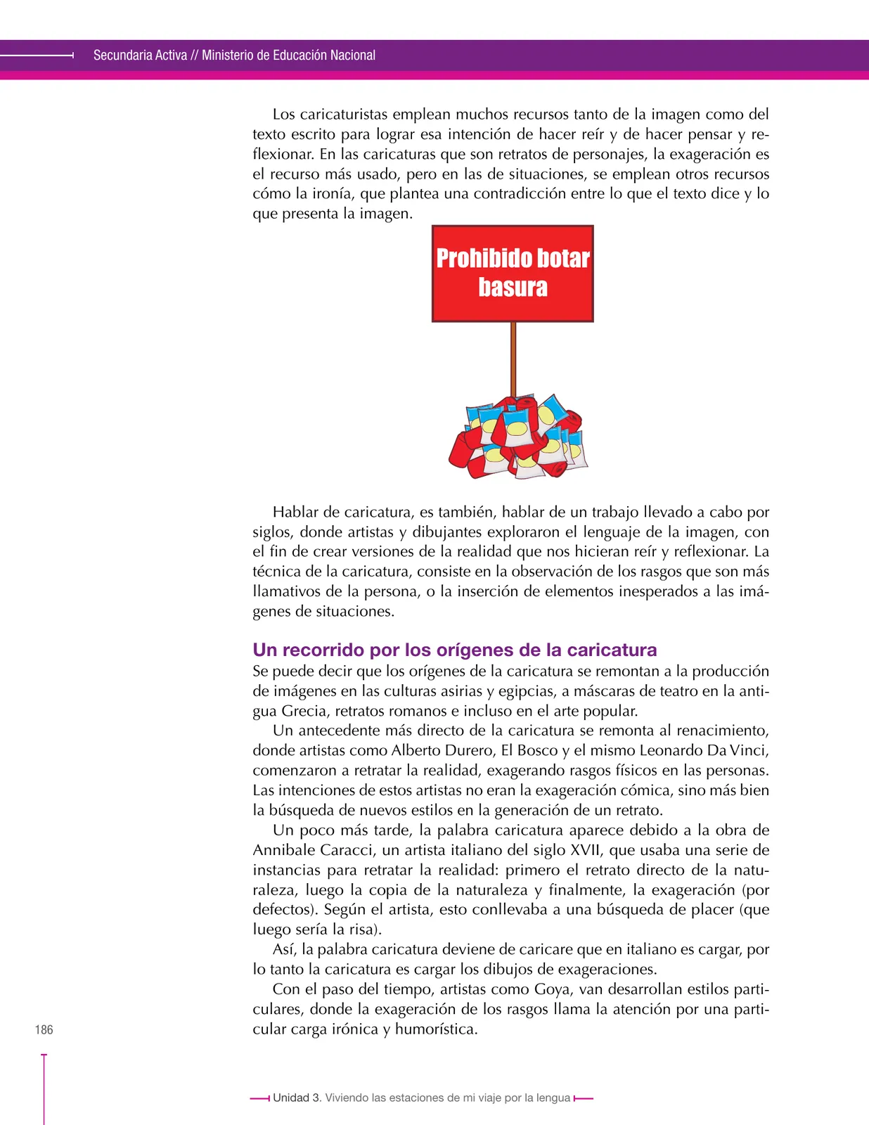 Miniatura página 186 de Lenguaje 7° · Secundaria Activa