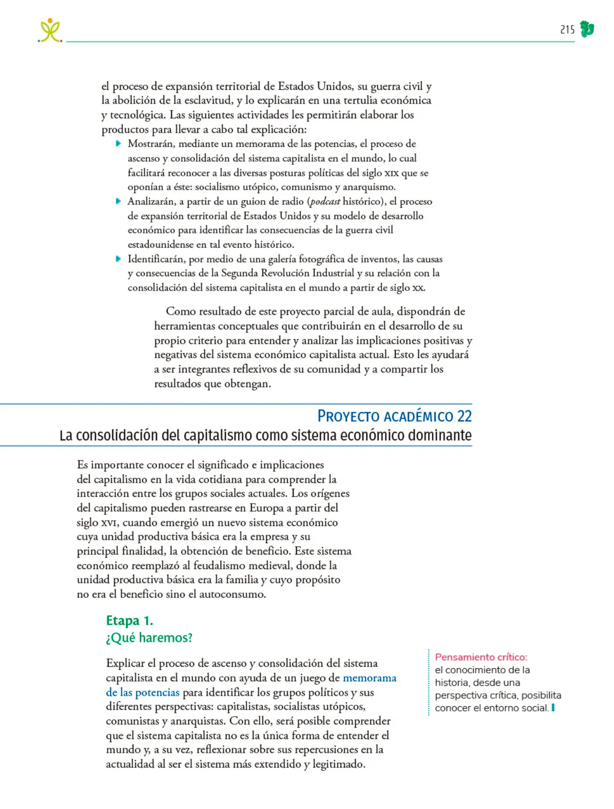 Página 216 de Colección Nanahuatzin. Nuestro libro de Proyectos. Tomo II. Libro de Educación Telesecundaria Grado 3° Ciclo Escolar 2025 - 2026