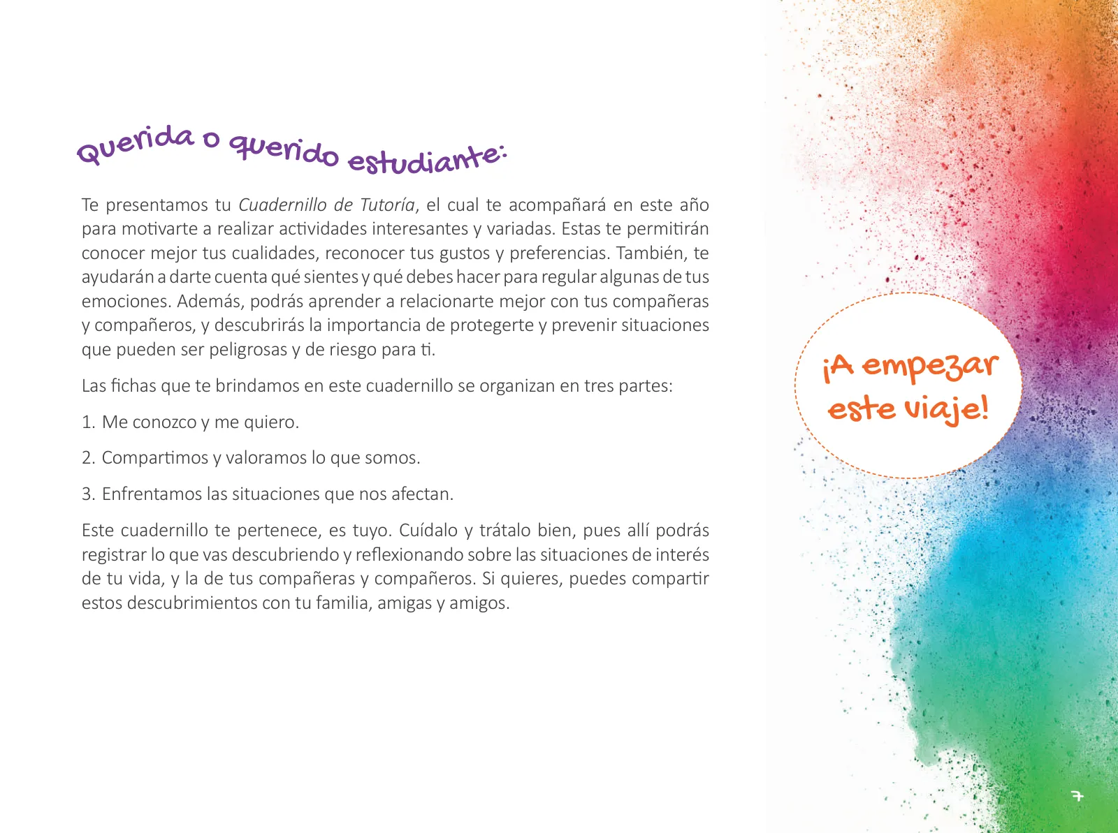 Miniatura página 9 de Cuadernillo de Tutoría Segundo Grado Educación Primaria 2019 · 2019