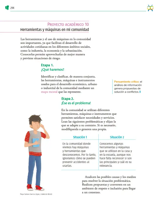 Página 245 de Colección Ximhai. Nuestro libro de Proyectos. Tomo II. Libro de Educación Telesecundaria Grado 1° Ciclo Escolar 2025 - 2026