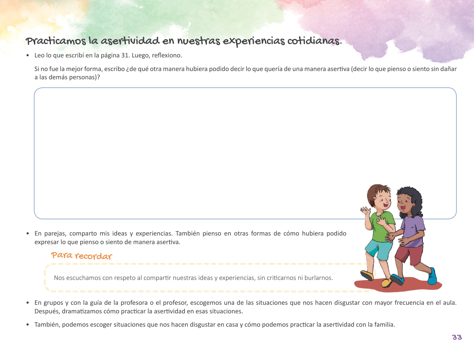 Página 35 de Cuadernillo de Tutoría Quinto Grado Educación Primaria 2019 · 2019