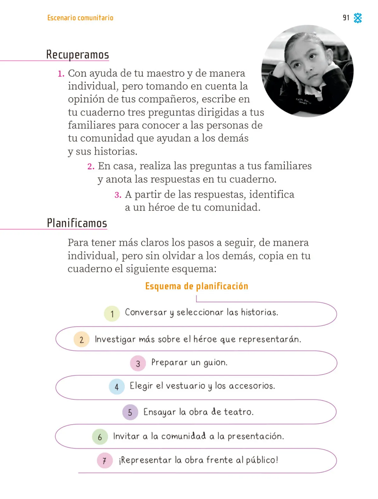 Página 92 de Proyectos Comunitarios.   Libro de Educación Primaria Grado 1°  Ciclo Escolar 2025 - 2026