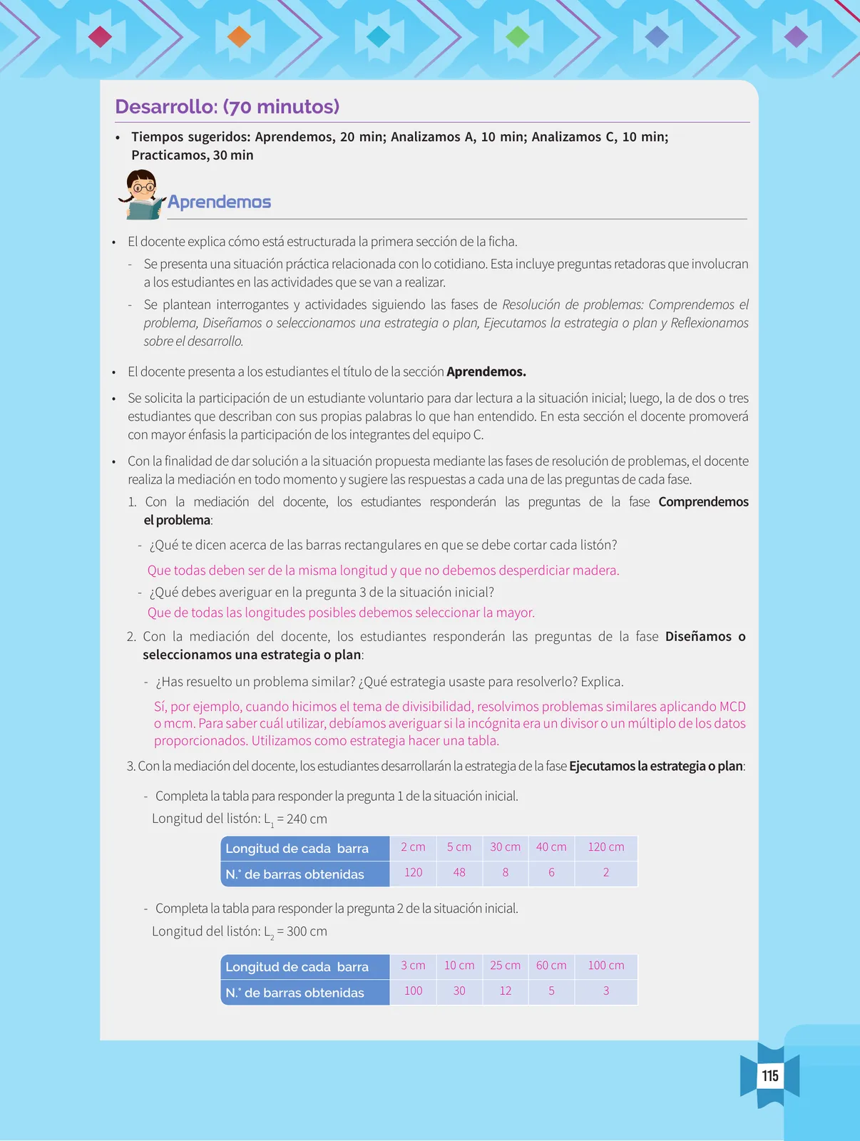 Miniatura página 117 de Resolvamos problemas 1 : manual para el docente 2018 · 2018