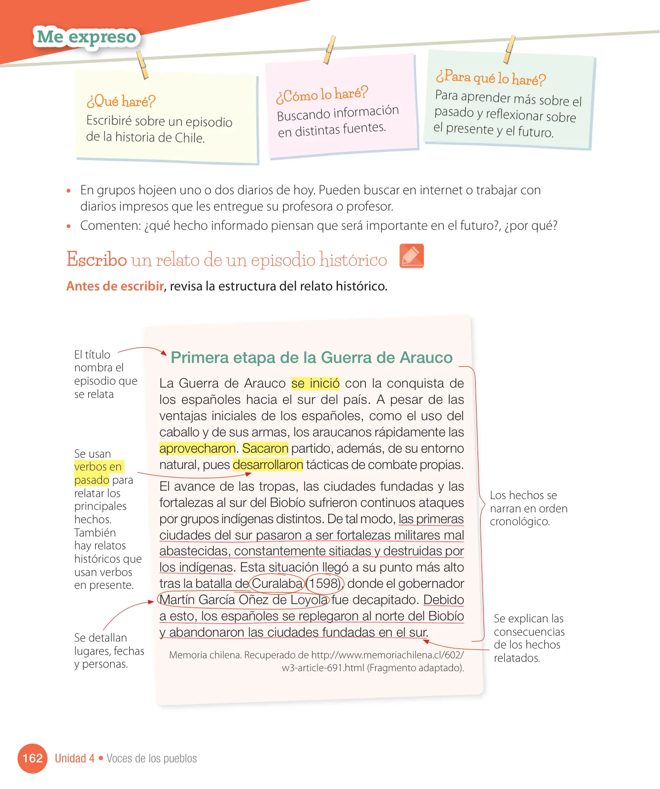 Página 164 de Lenguaje y Comunicación – Cuarto Básico | Texto del Estudiante MINEDUC – Descargar PDF · 2024