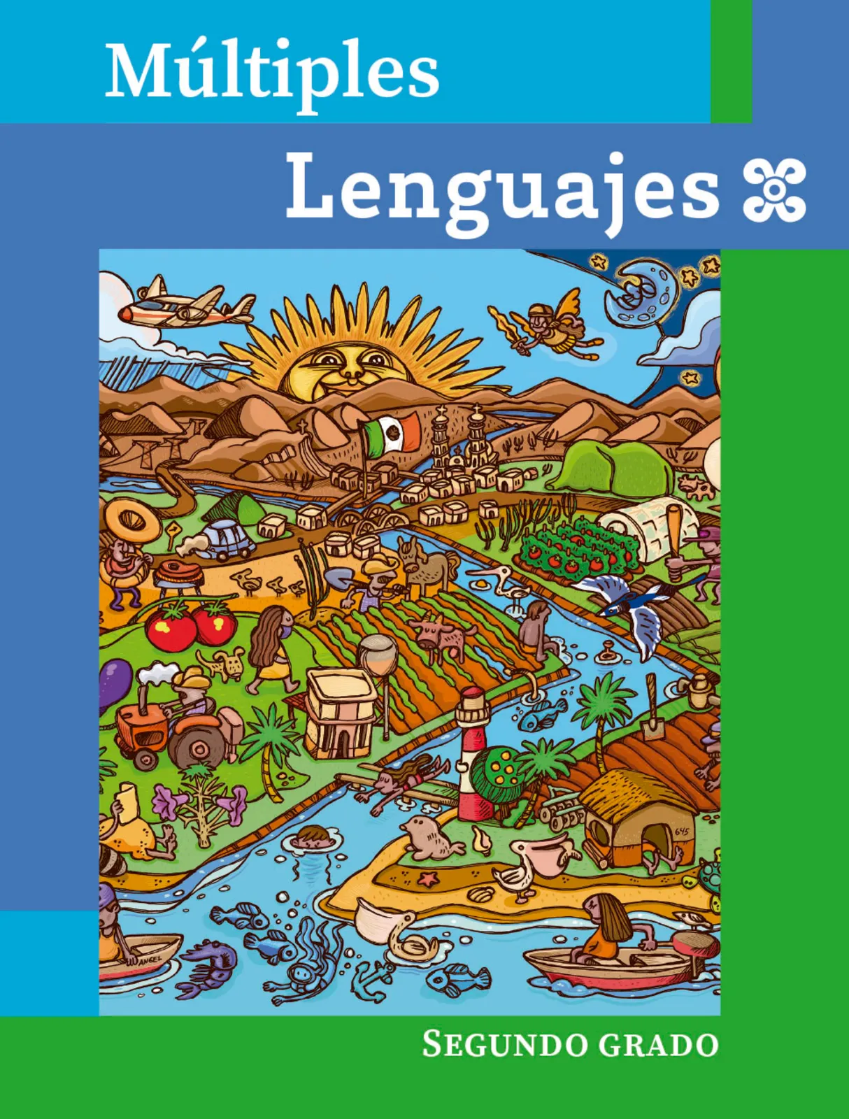 Portada de Múltiples lenguajes. Libro de Educación Primaria Grado 2° Ciclo Escolar 2025 - 2026