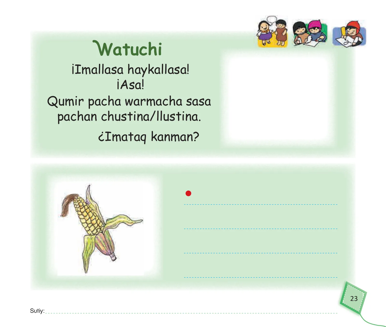 Miniatura página 25 de Kuska yachasunchik : cuaderno de trabajo y folder - inicial 4 años - Quechua chanka · 2020