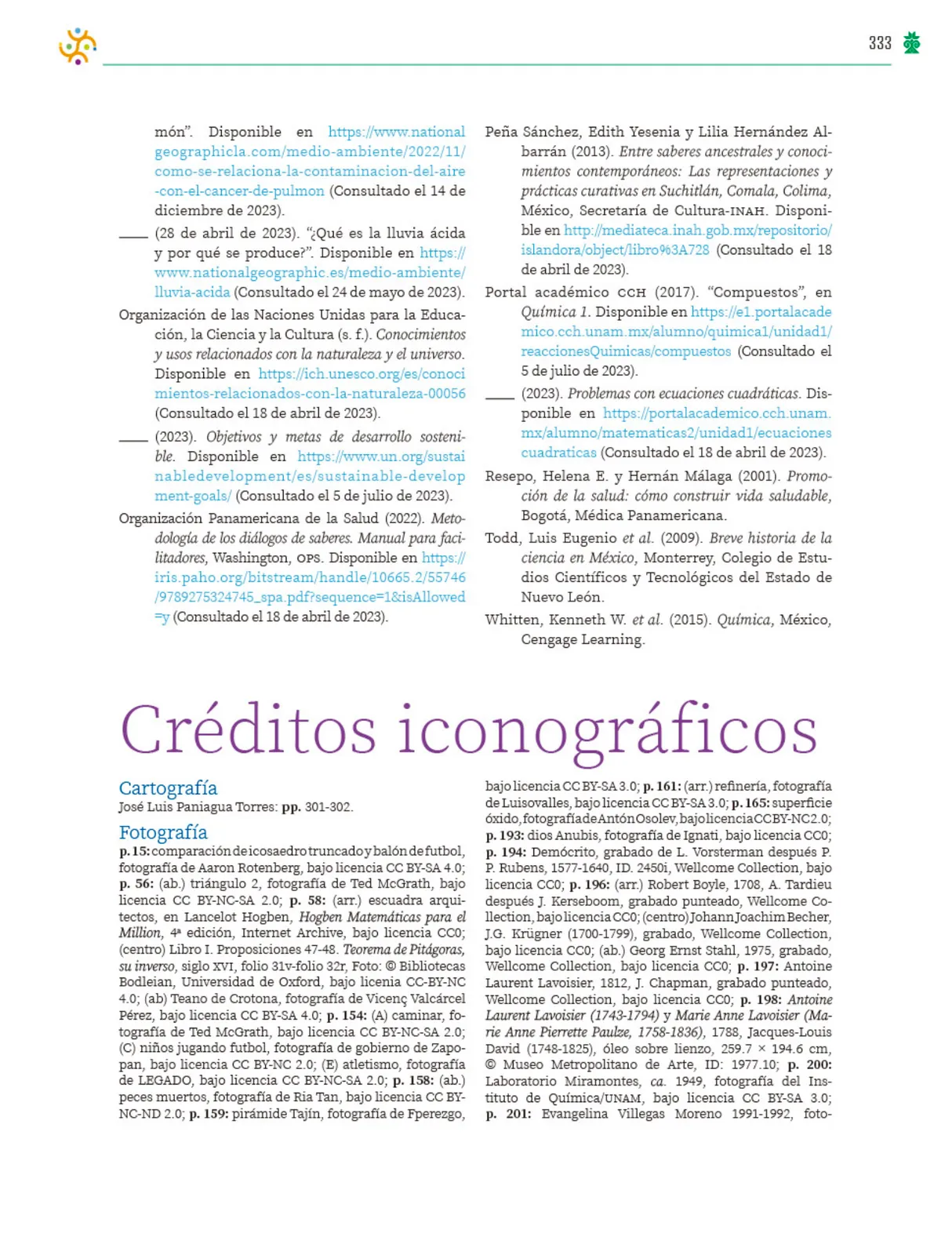 Miniatura página 334 de Colección Nanahuatzin. Saberes y pensamiento científico.   Libro de Educación Telesecundaria Grado 3°  Ciclo Escolar 2025 - 2026