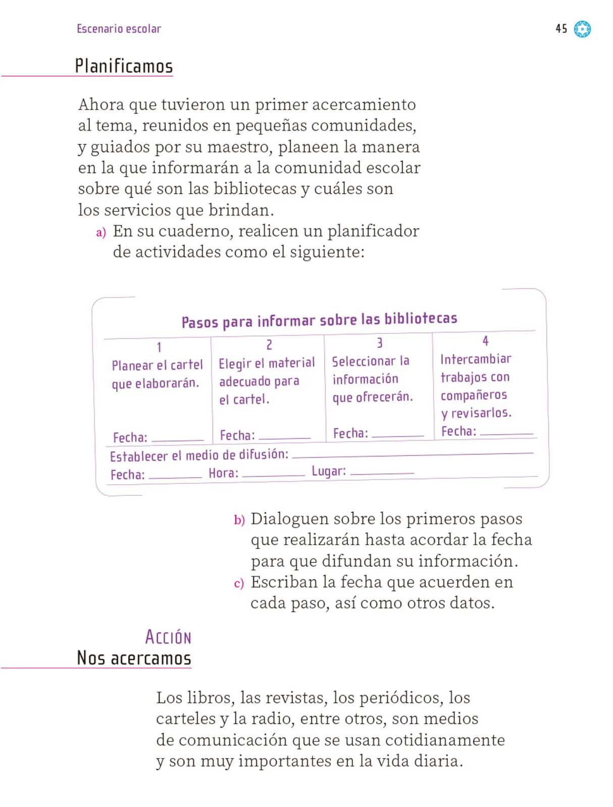 Página 46 de Proyectos Escolares. Libro de Educación Primaria Grado 1° Ciclo Escolar 2025 - 2026