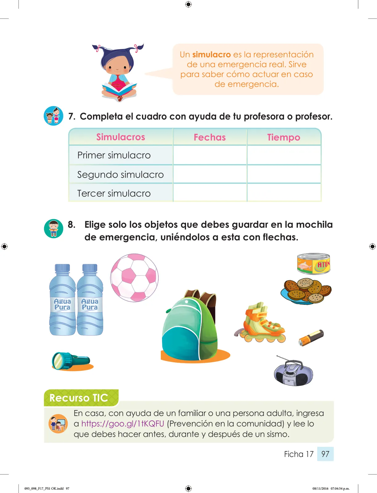Miniatura página 12 de Cuaderno de fichas Personal Social 1. Primer grado de secundaria · 2016