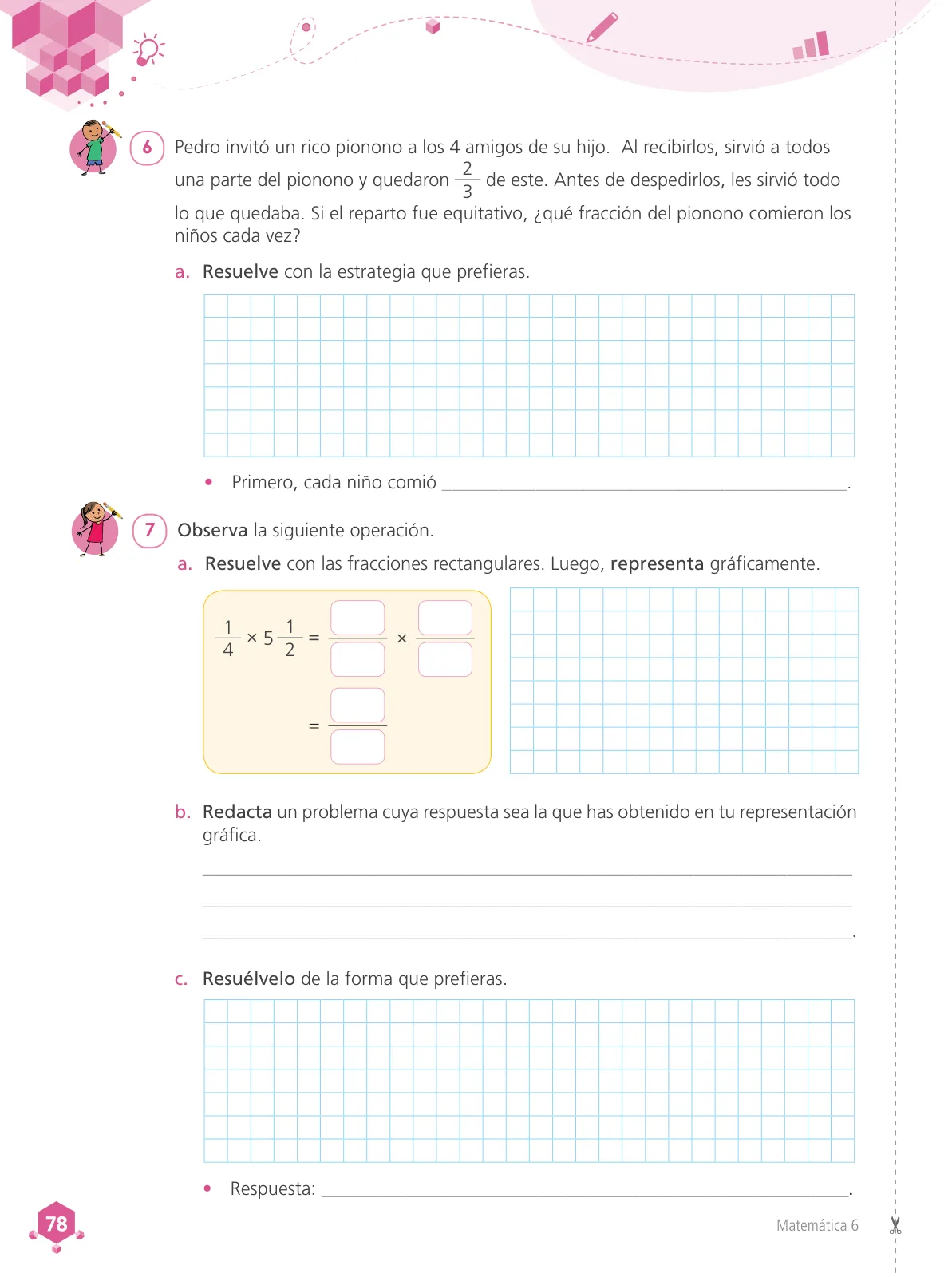 Página 80 de Matemática 6 : cuaderno de trabajo para sexto grado de Educación Primaria 2019 · 2019
