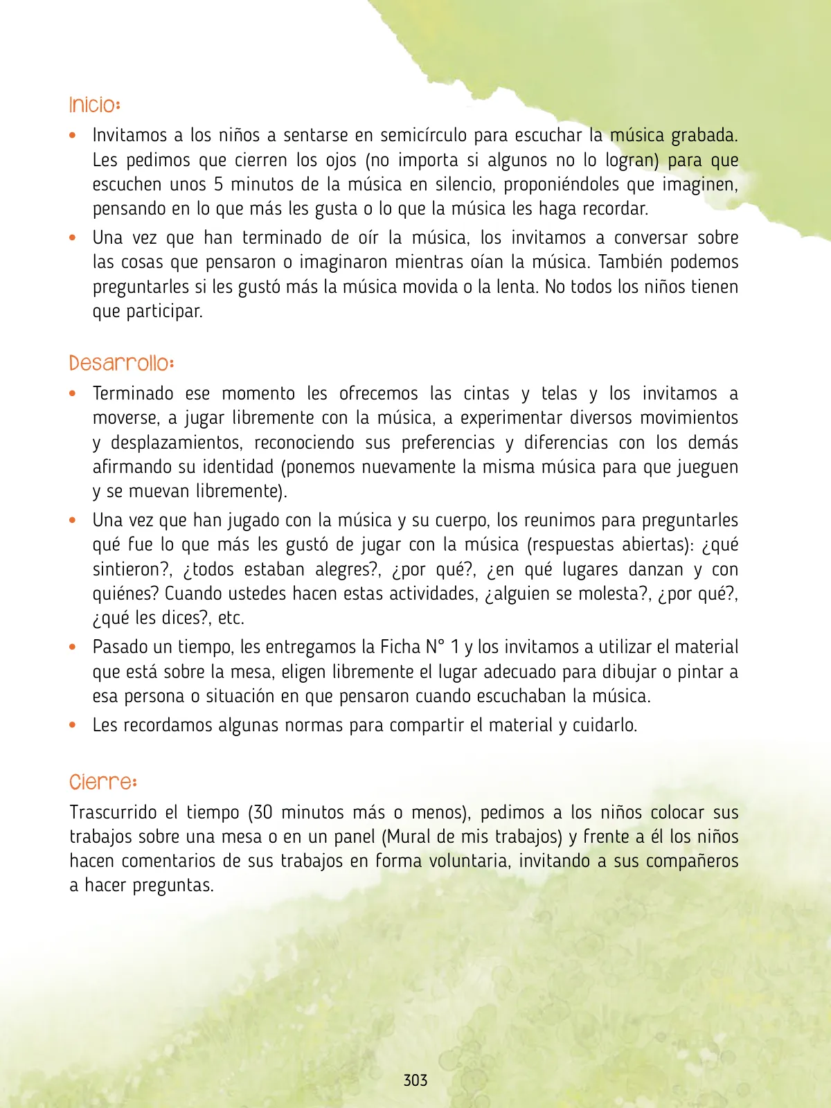 Miniatura página 305 de Agenda pedagógica 2017-2018 para docentes de II Ciclo de Instituciones de nivel de Educación Inicial · 2017