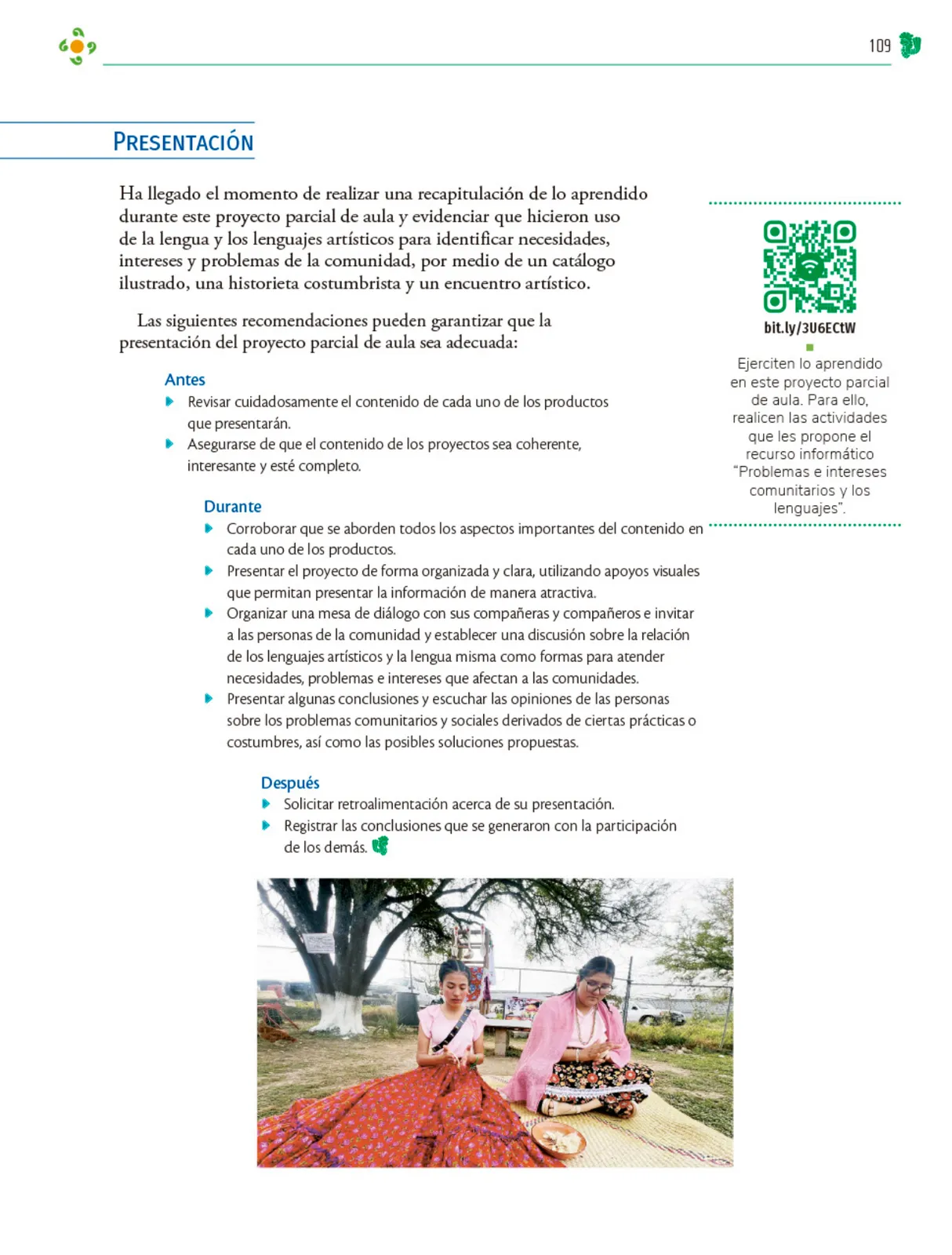 Miniatura página 110 de Colección Nanahuatzin. Nuestro libro de Proyectos. Tomo I.   Libro de Educación Telesecundaria Grado 3°  Ciclo Escolar 2025 - 2026