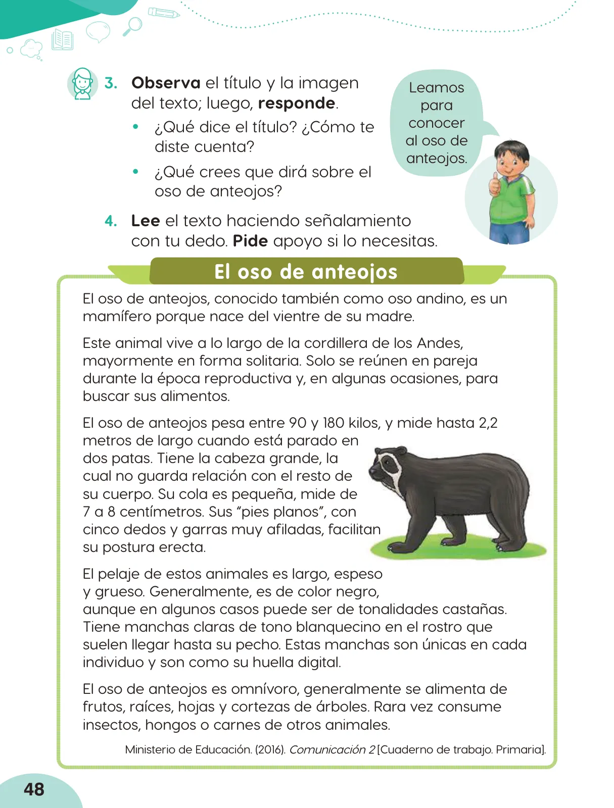 Página 50 de Cuadernillo de Comunicación 2. Segundo grado de Primaria · 2024