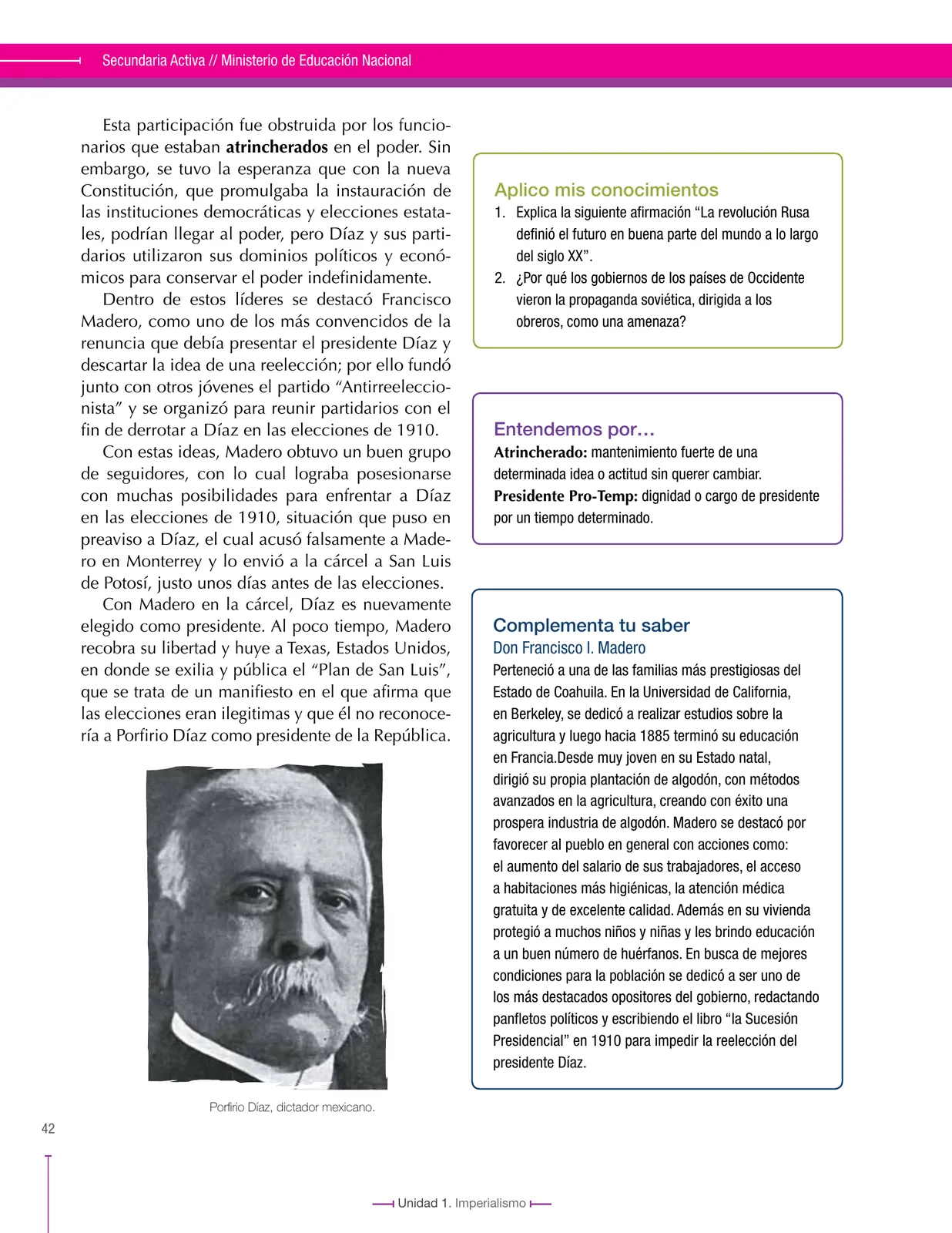 Página 42 de Ciencias Sociales 9° · Secundaria Activa