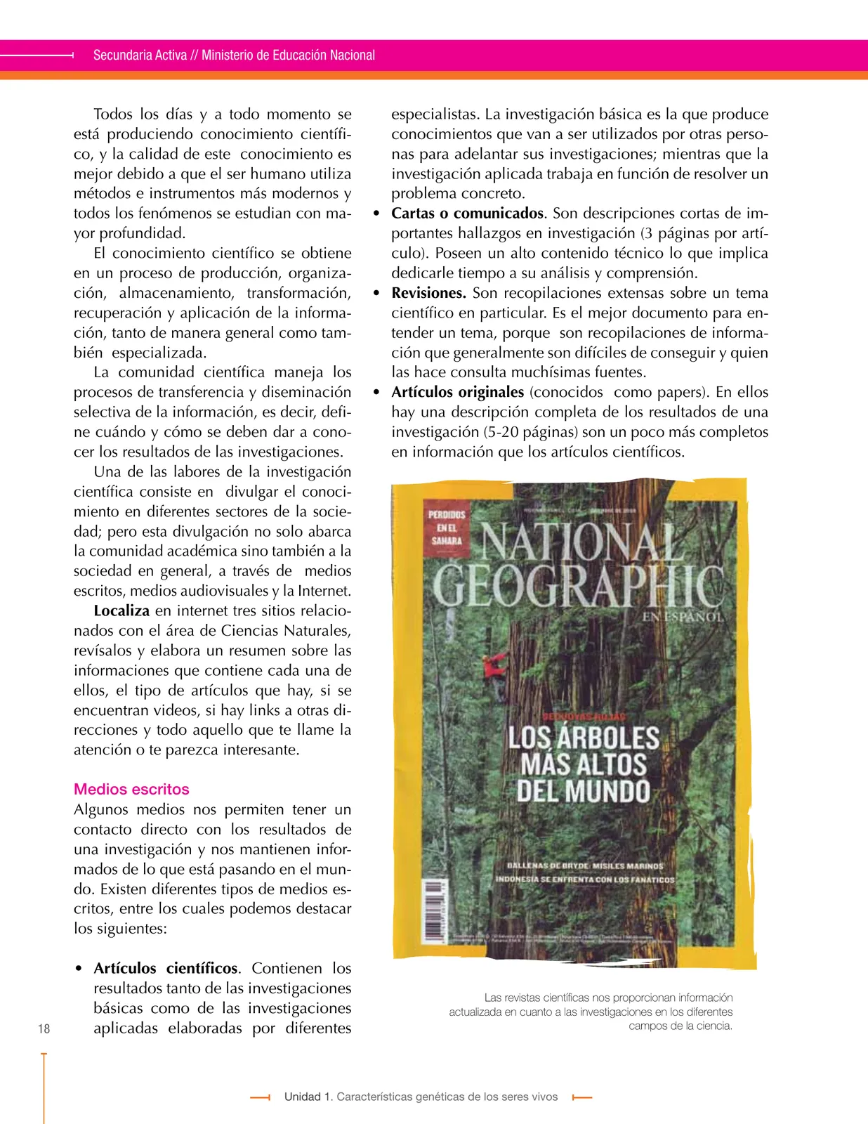 Página 18 de Ciencias Naturales 9° · Secundaria Activa