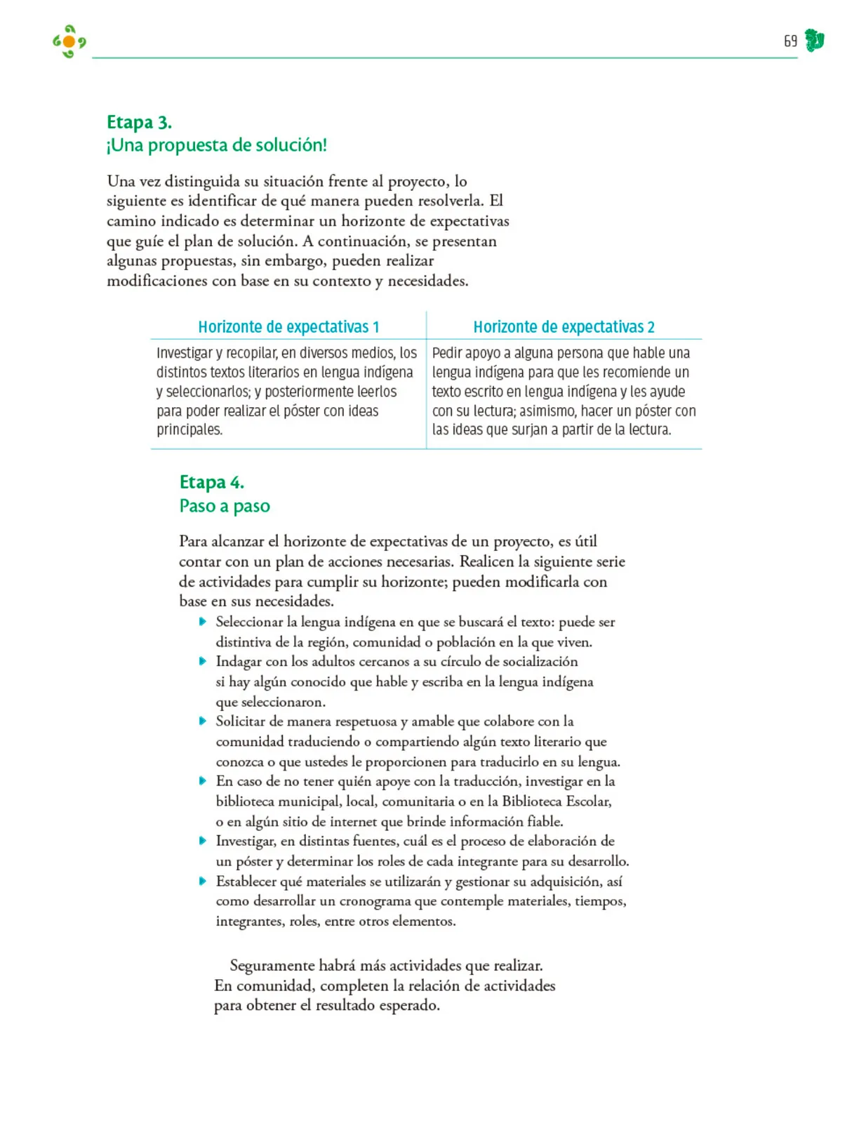 Miniatura página 70 de Colección Ximhai. Nuestro libro de Proyectos.  Tomo II.   Libro de Educación Telesecundaria Grado 1°  Ciclo Escolar 2025 - 2026