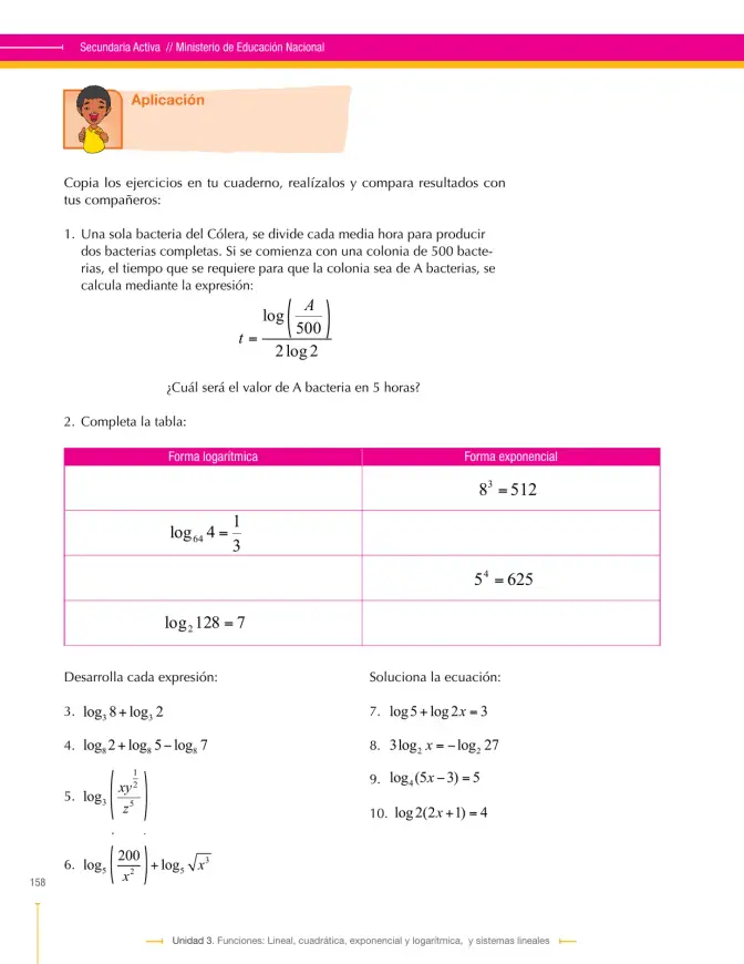 Página 158 de Matematica 9° · Secundaria Activa