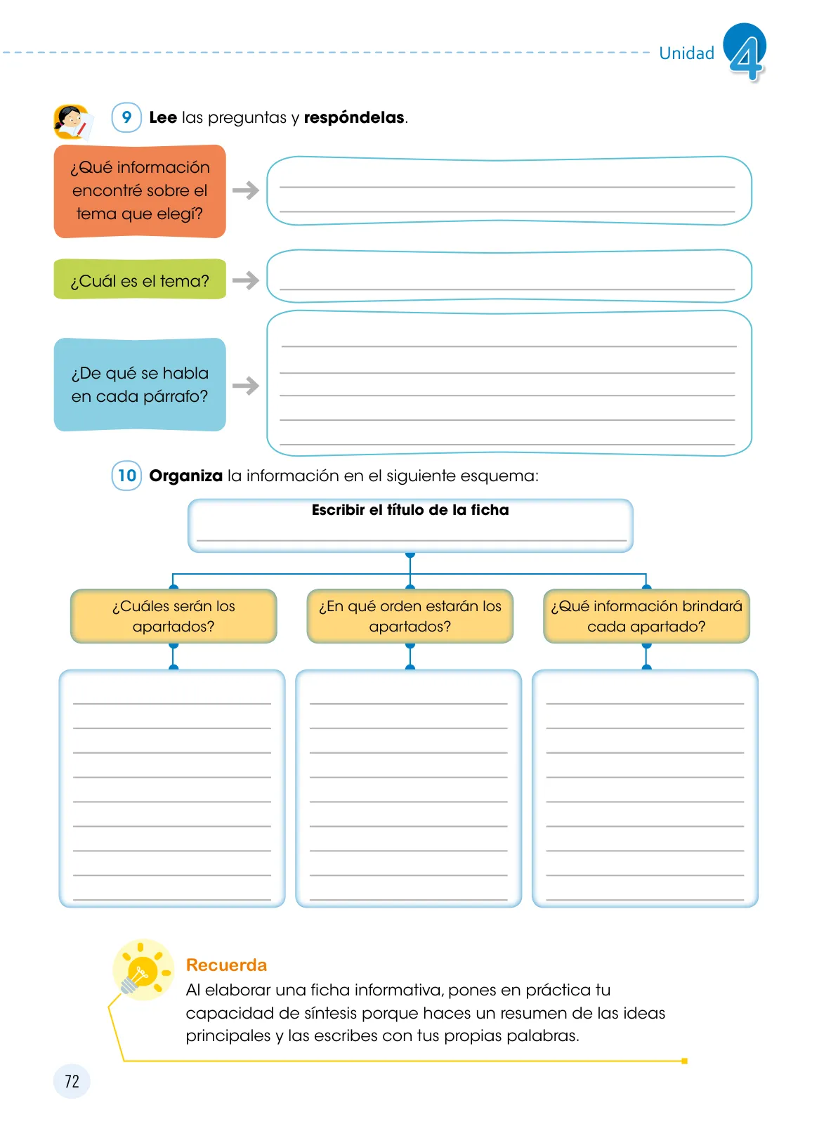 Miniatura página 73 de Comunicación 5 : cuaderno de trabajo para quinto grado de Educación Primaria 2019 · 2019