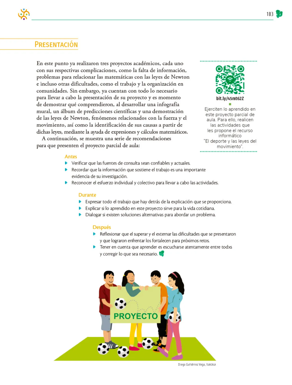 Página 184 de Colección Sk´asolil. Nuestro libro de Proyectos. Tomo I. Libro de Educación Telesecundaria Grado 2° Ciclo Escolar 2025 - 2026