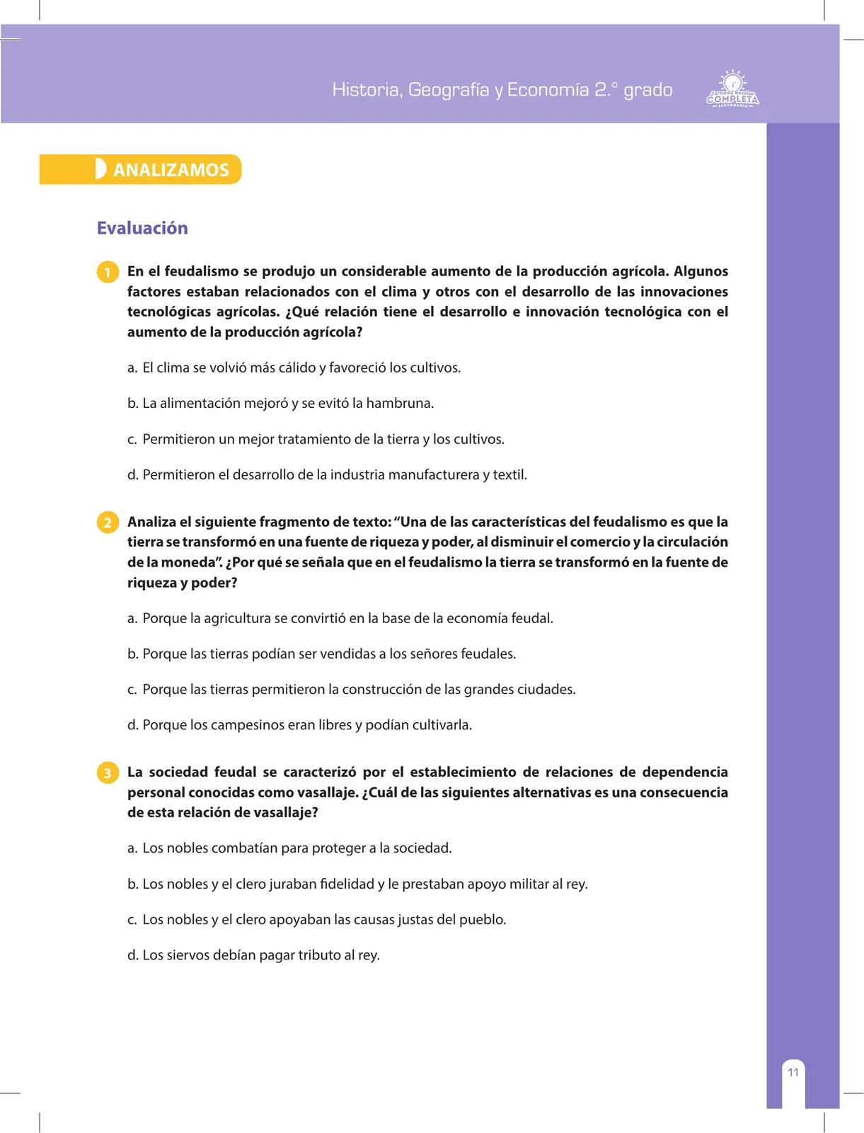Miniatura página 11 de Historia, Geografía y Economía 2 : cuaderno de reforzamiento pedagógico - JEC ﻿ · 2016