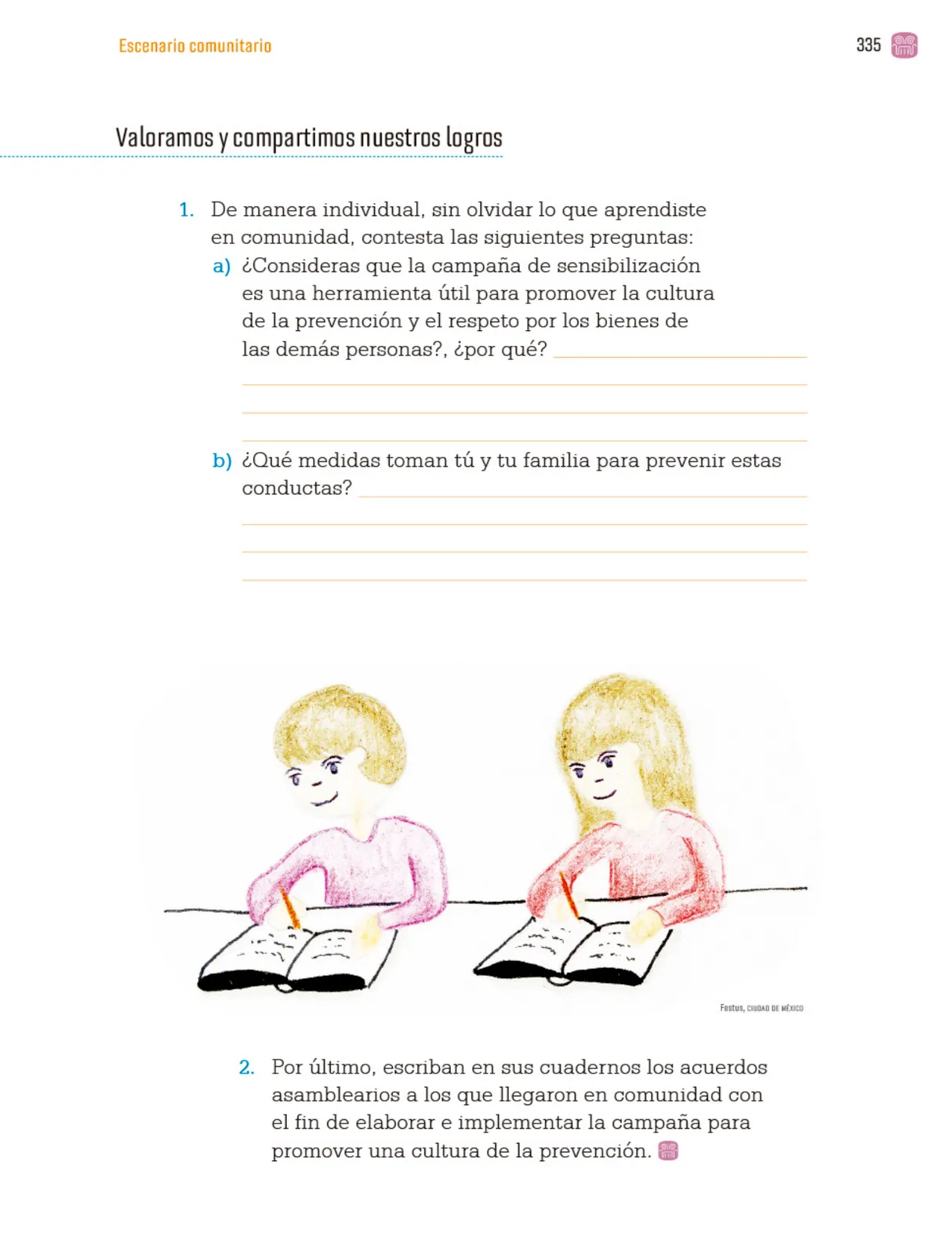 Miniatura página 338 de Proyectos Comunitarios.   Libro de Educación Primaria Grado 4°  Ciclo Escolar 2025 - 2026