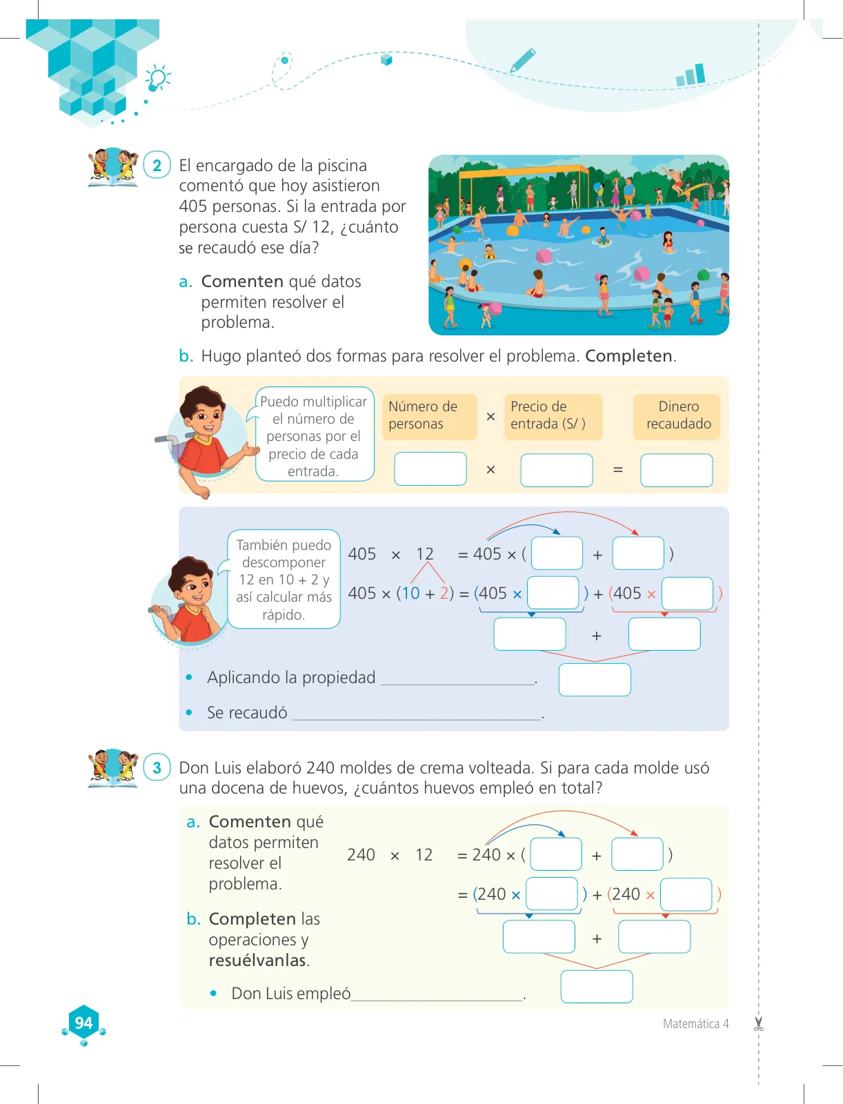 Miniatura página 94 de Matemática 4 : cuaderno de trabajo para cuarto grado de Educación Primaria 2018 · 2018