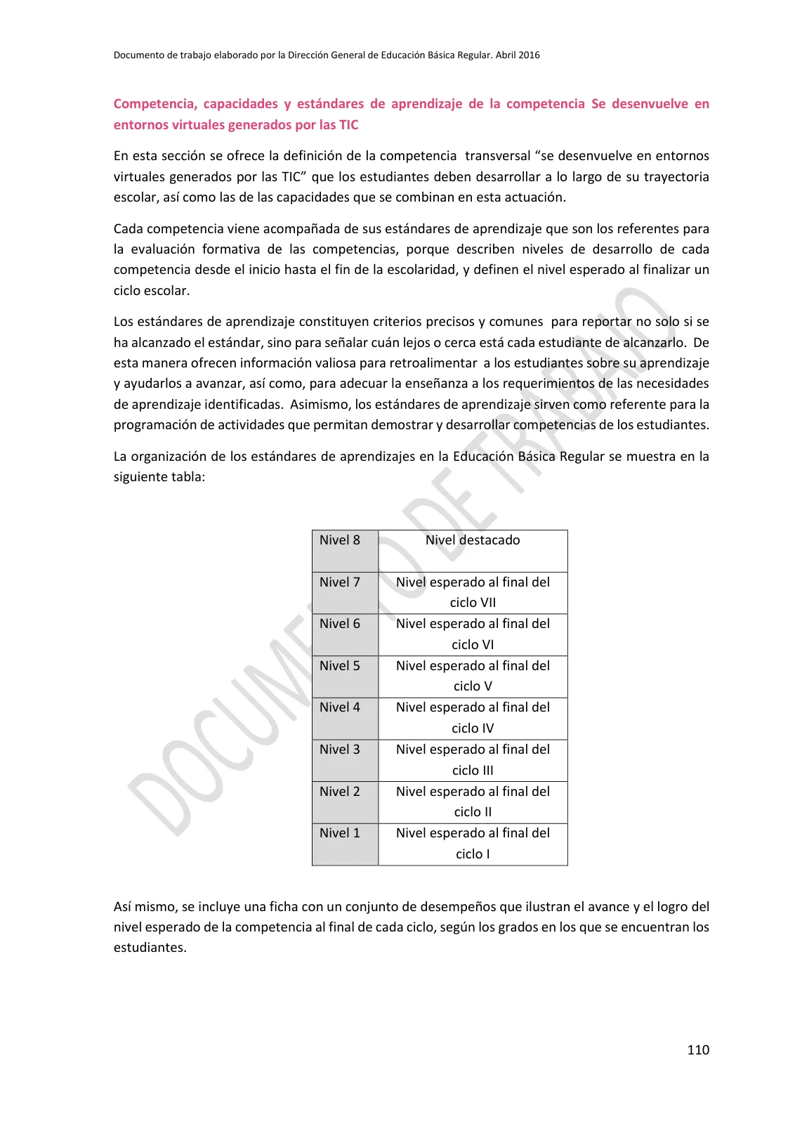 Miniatura página 110 de Programa curricular de Educación Inicial · 2016