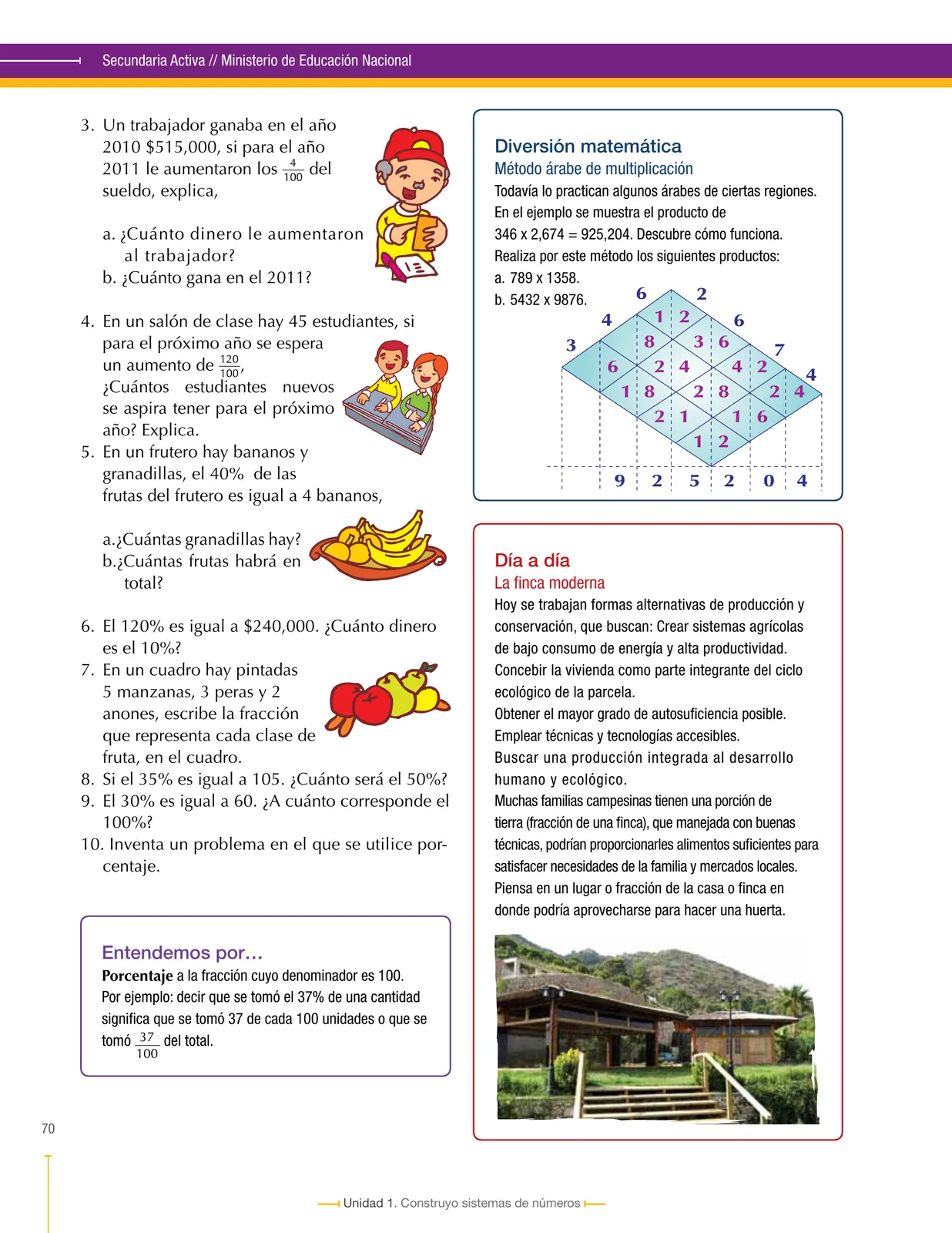 Miniatura página 70 de Matematica 6° · Secundaria Activa