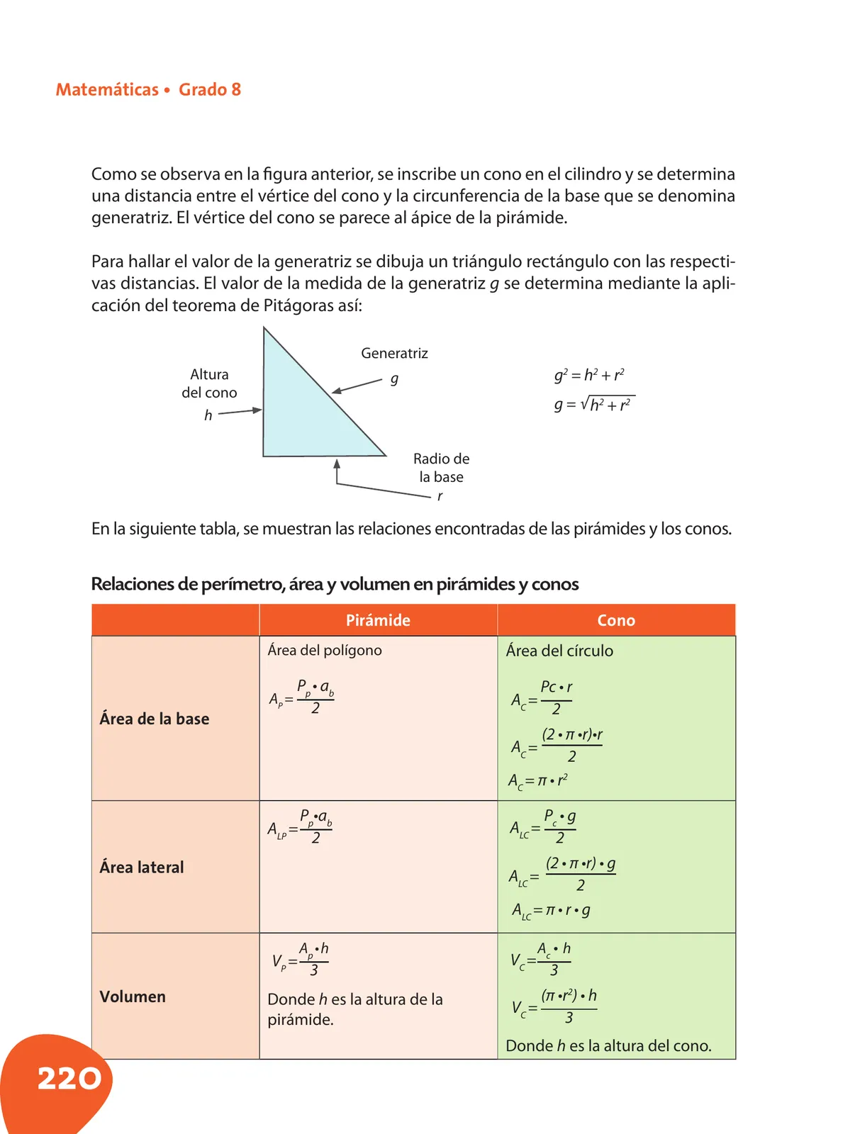 Página 221 de Matematica 8° · Postprimaria