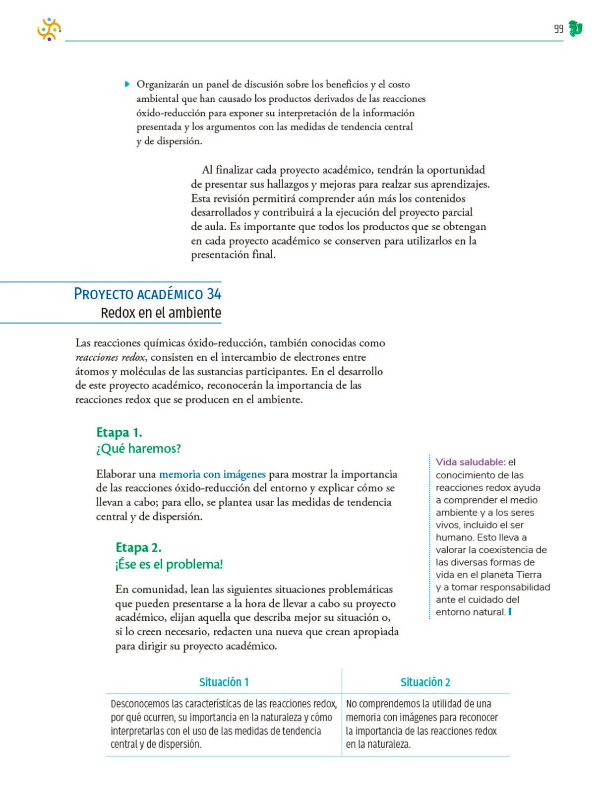 Miniatura página 100 de Colección Nanahuatzin. Nuestro libro de Proyectos.  Tomo III.  Libro de Educación Telesecundaria Grado 3°  Ciclo Escolar 2025 - 2026