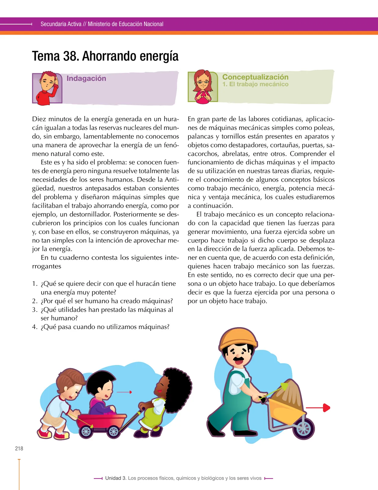 Página 218 de Ciencias Naturales 8° · Secundaria Activa