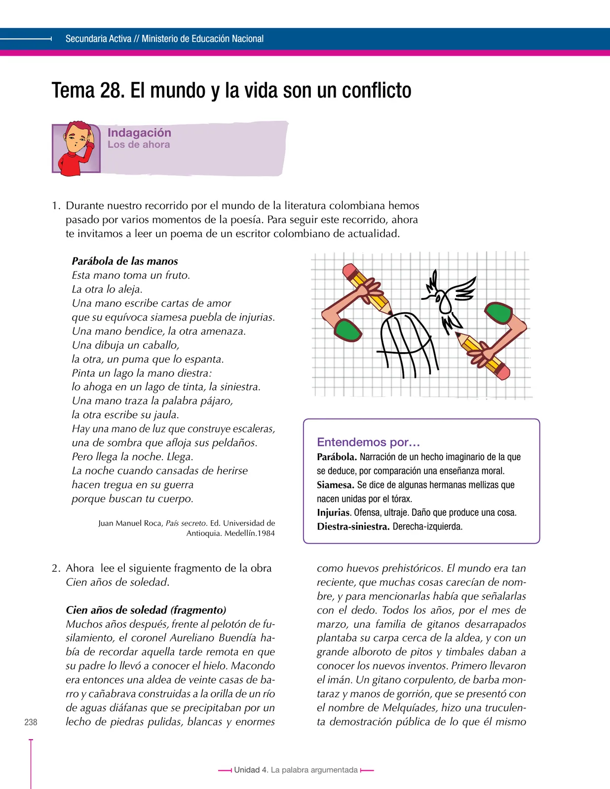Página 238 de Lenguaje 8° · Secundaria Activa
