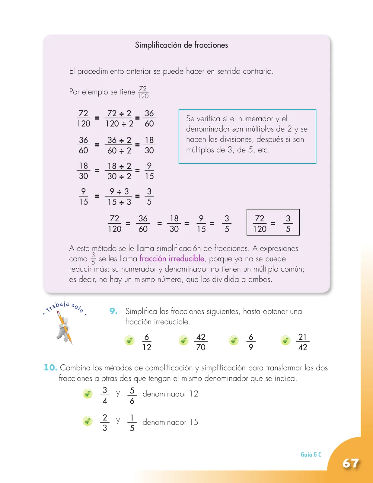Página 67 de Matematica 5° · Cartilla 01