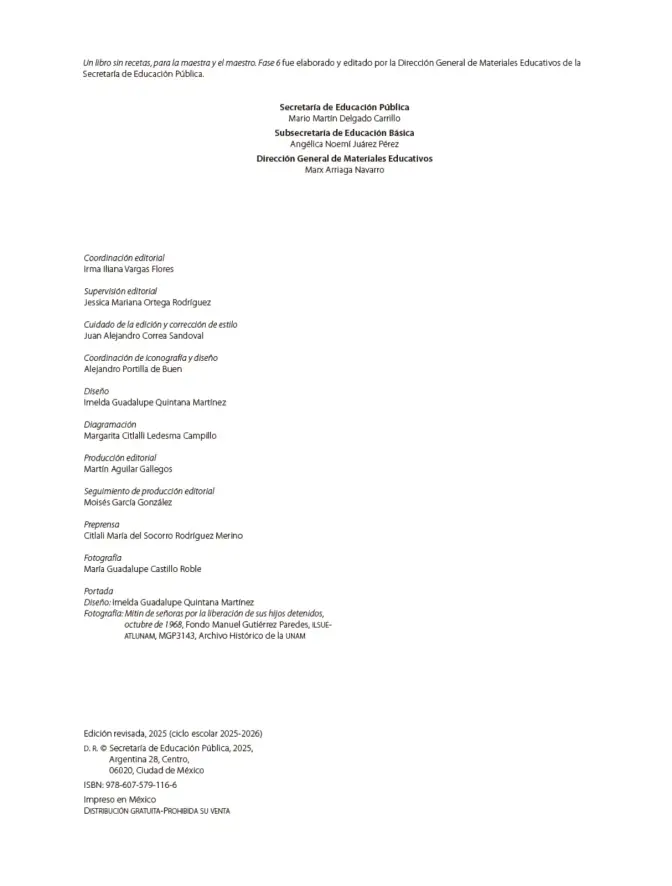 Página 3 de Un libro sin recetas para la maestra y el maestro. Fase 6. Libro de Educación Telesecundaria Grado 1°, 2°, 3° Ciclo Escolar 2025 - 2026