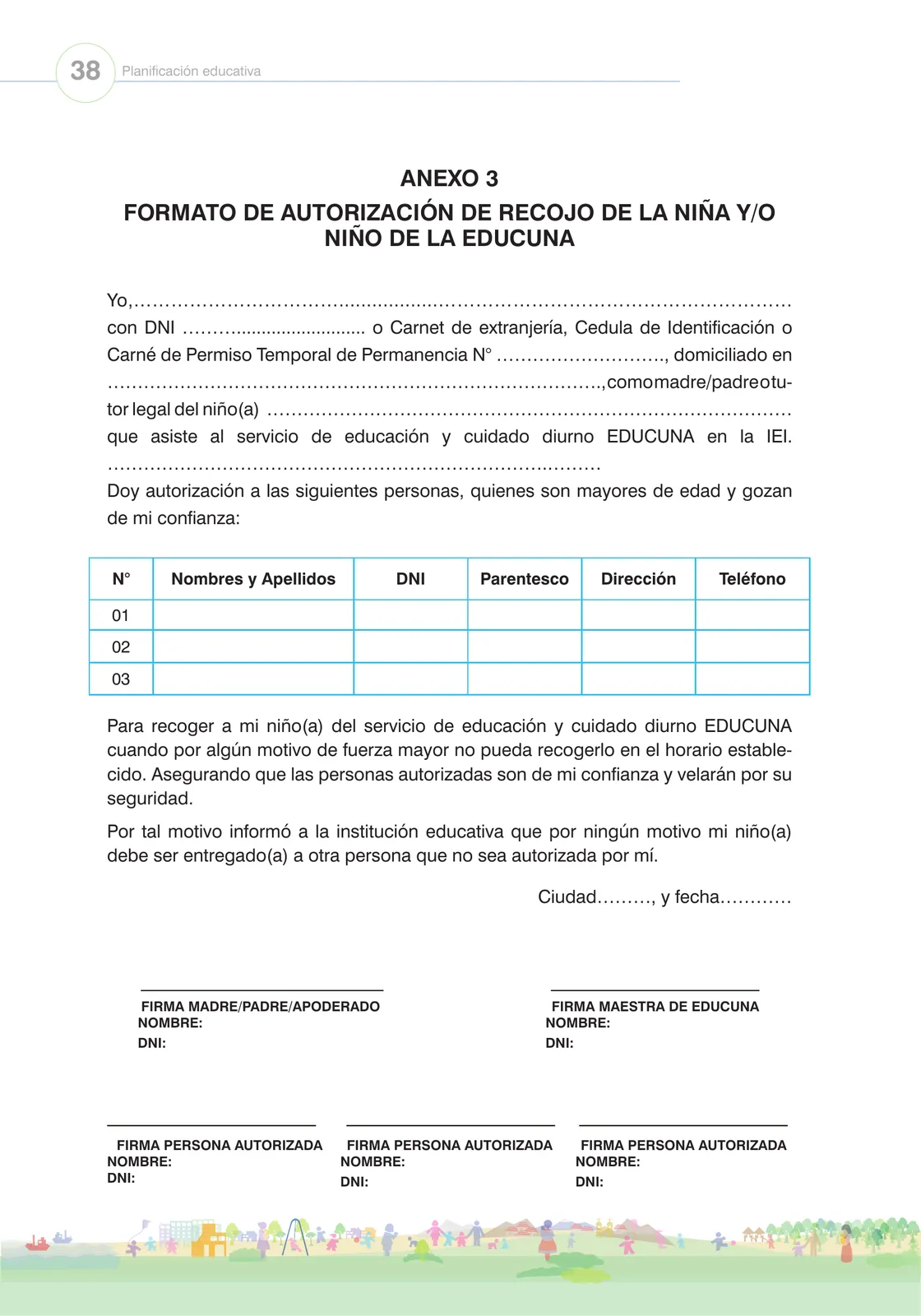 Miniatura página 40 de Orientaciones para el funcionamiento de las cunas y cunas jardín que brindan el servicio de educación y cuidado diurno con atención integral para niñas y niños de 12 a 36 meses : guía del servicio y protocolos · 2024