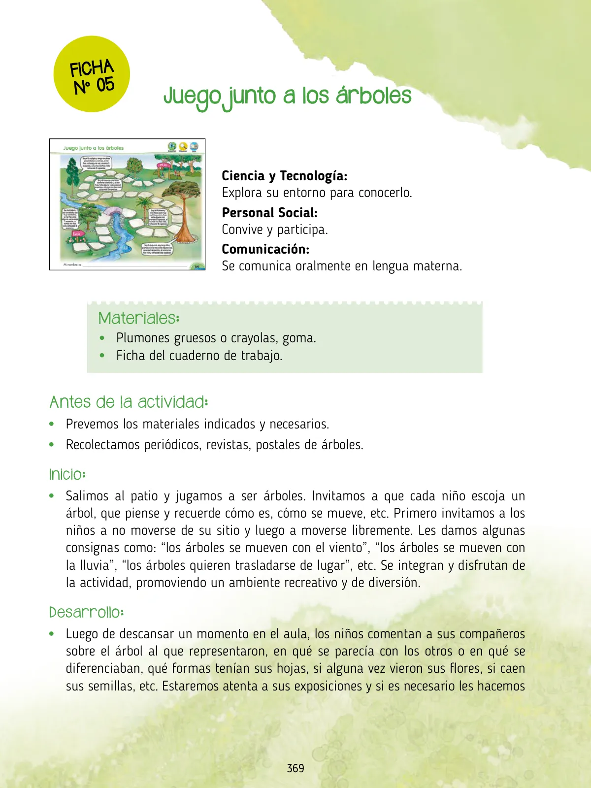Miniatura página 371 de Agenda pedagógica 2017-2018 para docentes de II Ciclo de Instituciones de nivel de Educación Inicial · 2017