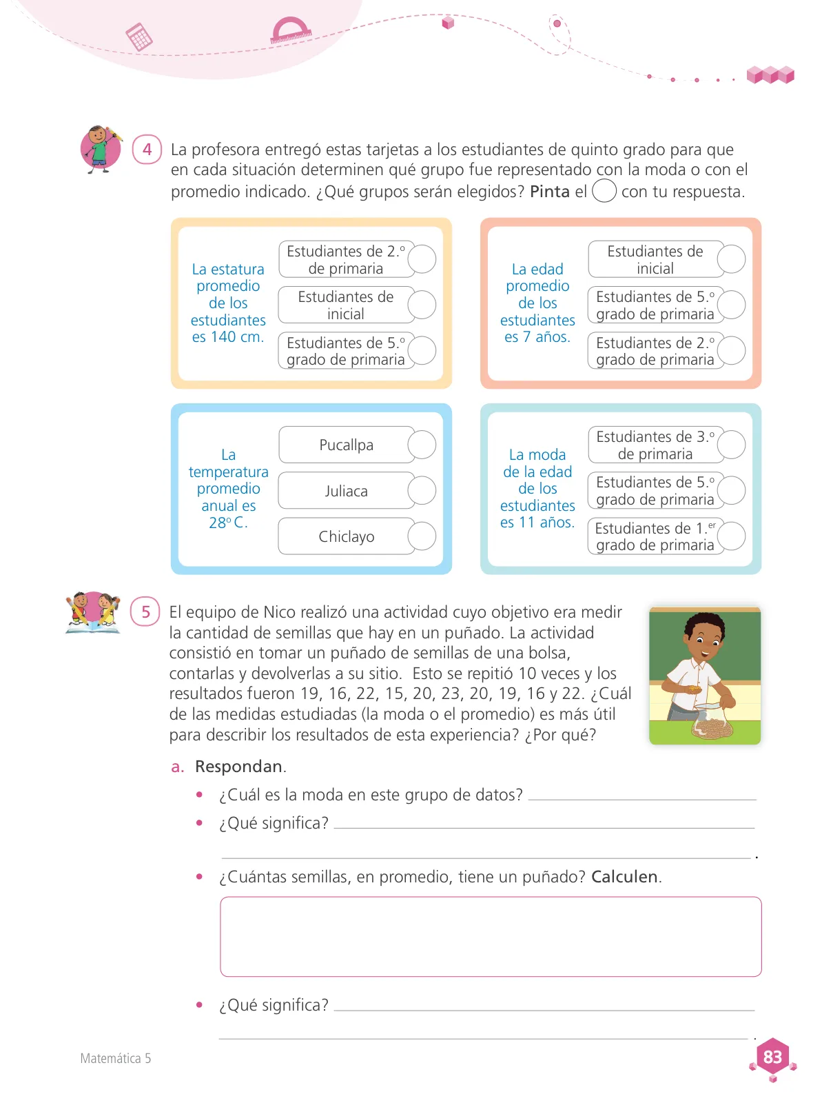Miniatura página 84 de Matemática 5 : cuaderno de trabajo para quinto grado de Educación Primaria 2018 · 2018