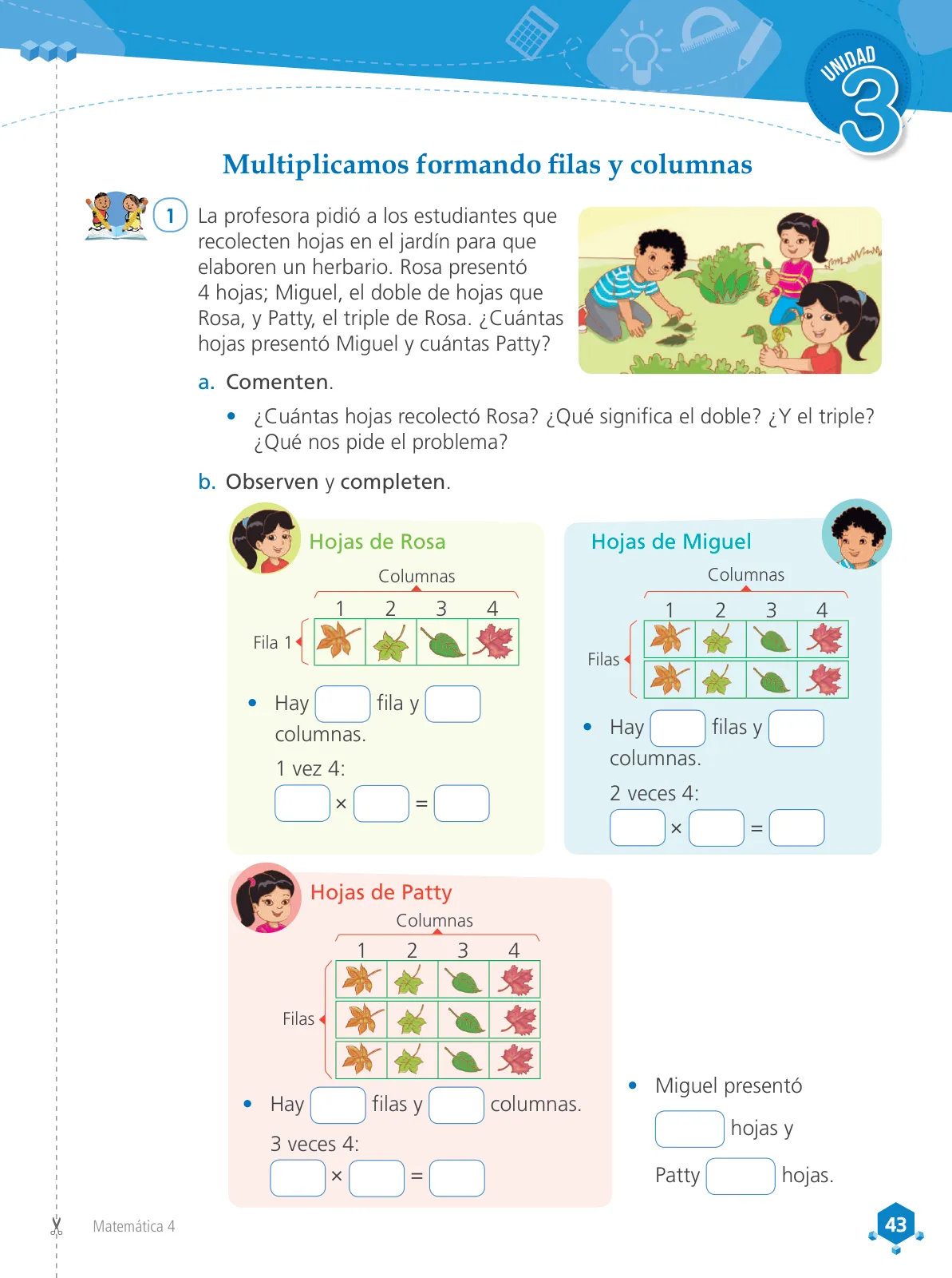Miniatura página 45 de Matemática 4 : cuaderno de trabajo para cuarto grado de Educación Primaria 2019 · 2019