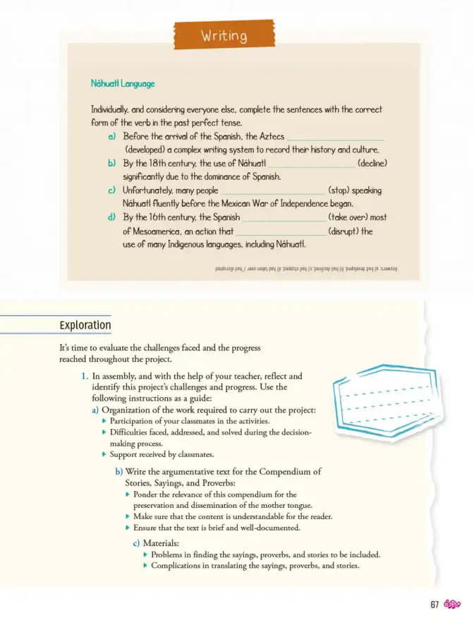 Página 68 de Uérakua anapu uantakua. Projects and Readings. Libro de Educación Telesecundaria Grado 3° Ciclo Escolar 2025 - 2026