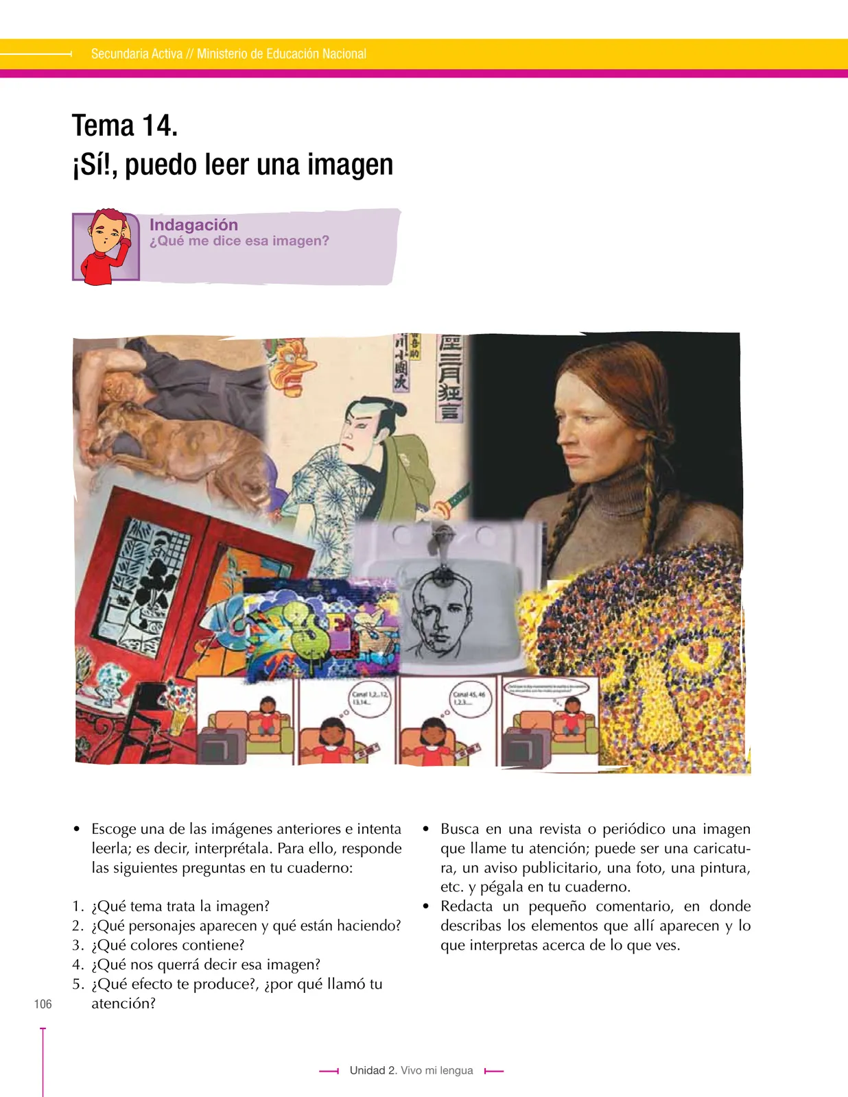Miniatura página 106 de Lenguaje 6° · Secundaria Activa