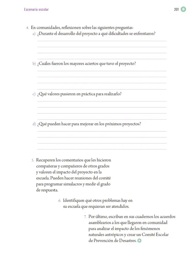 Página 204 de Proyectos Escolares. Libro de Educación Primaria Grado 6° Ciclo Escolar 2025 - 2026