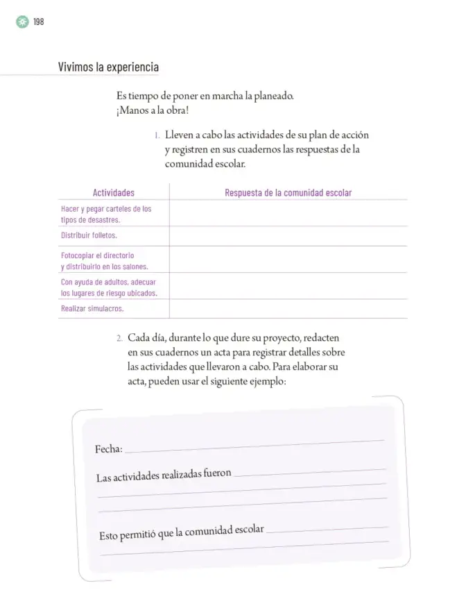 Página 201 de Proyectos Escolares. Libro de Educación Primaria Grado 6° Ciclo Escolar 2025 - 2026