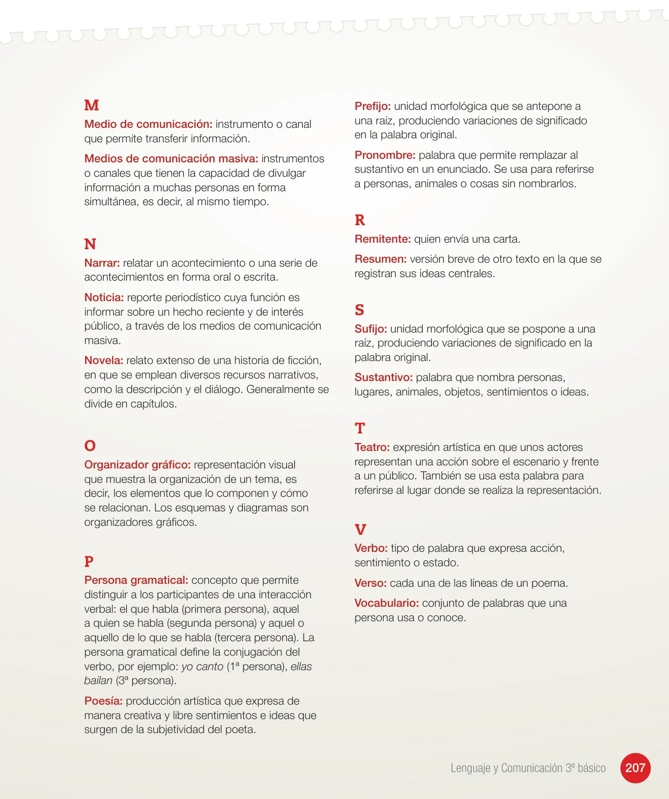 Página 201 de Lenguaje y Comunicación – Tercero Básico | Texto del Estudiante MINEDUC – Descargar PDF · 2024