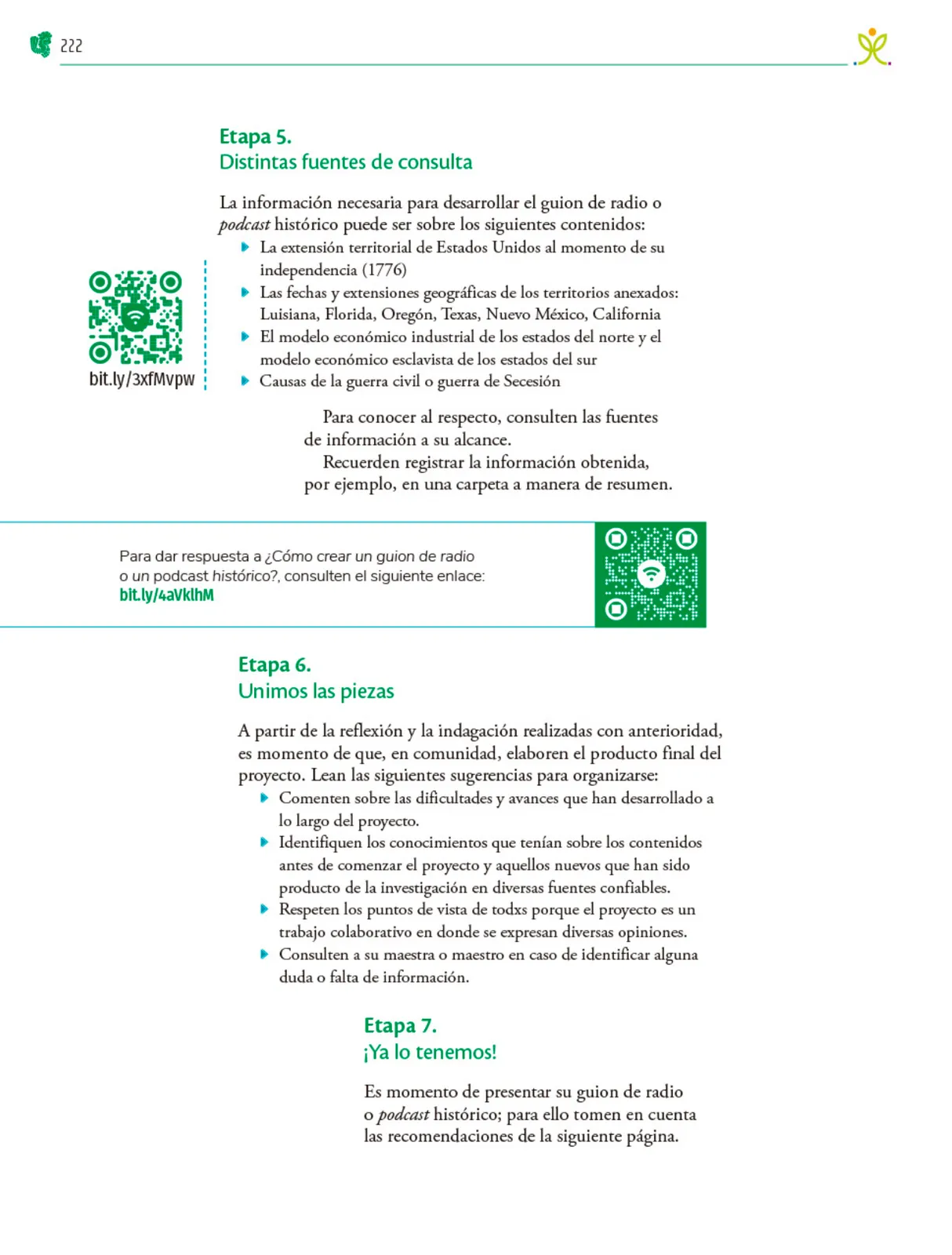 Miniatura página 223 de Colección Nanahuatzin. Nuestro libro de Proyectos.  Tomo II.  Libro de Educación Telesecundaria Grado 3°  Ciclo Escolar 2025 - 2026