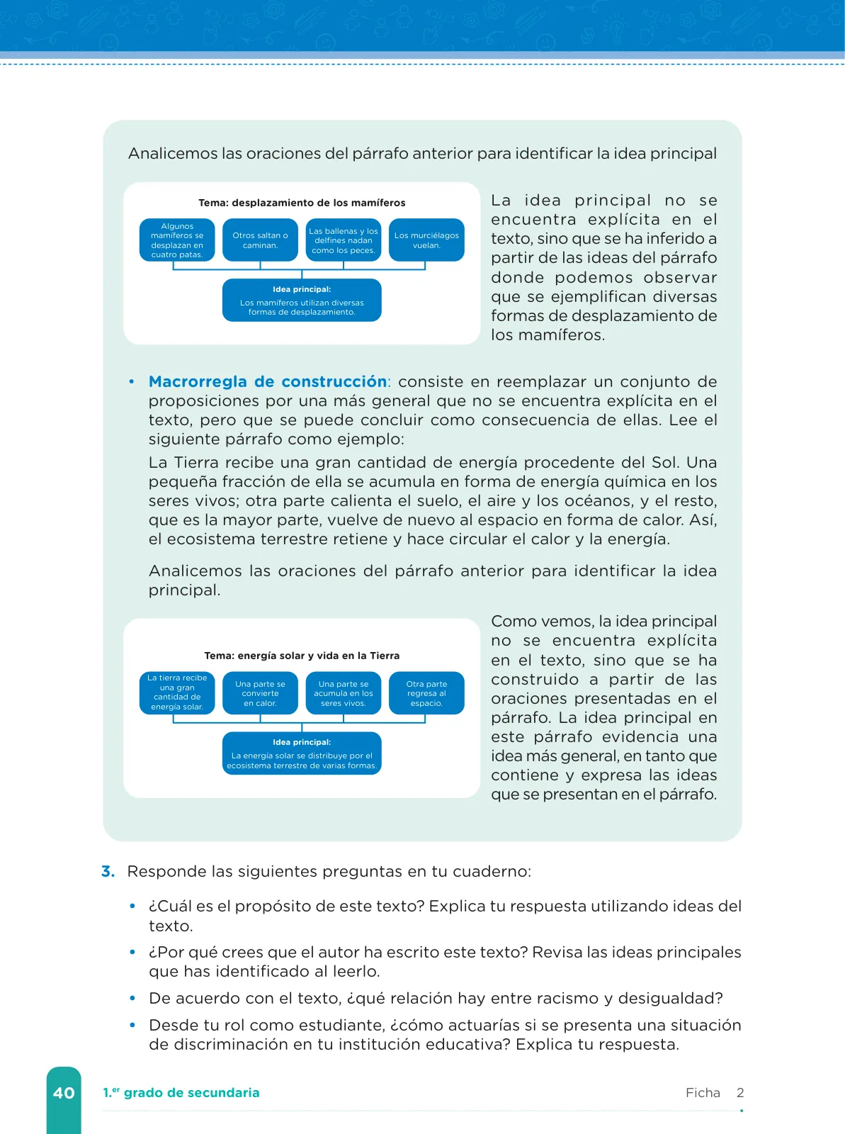 Página 42 de Fichas de aprendizaje de Comunicación 1 · 2024