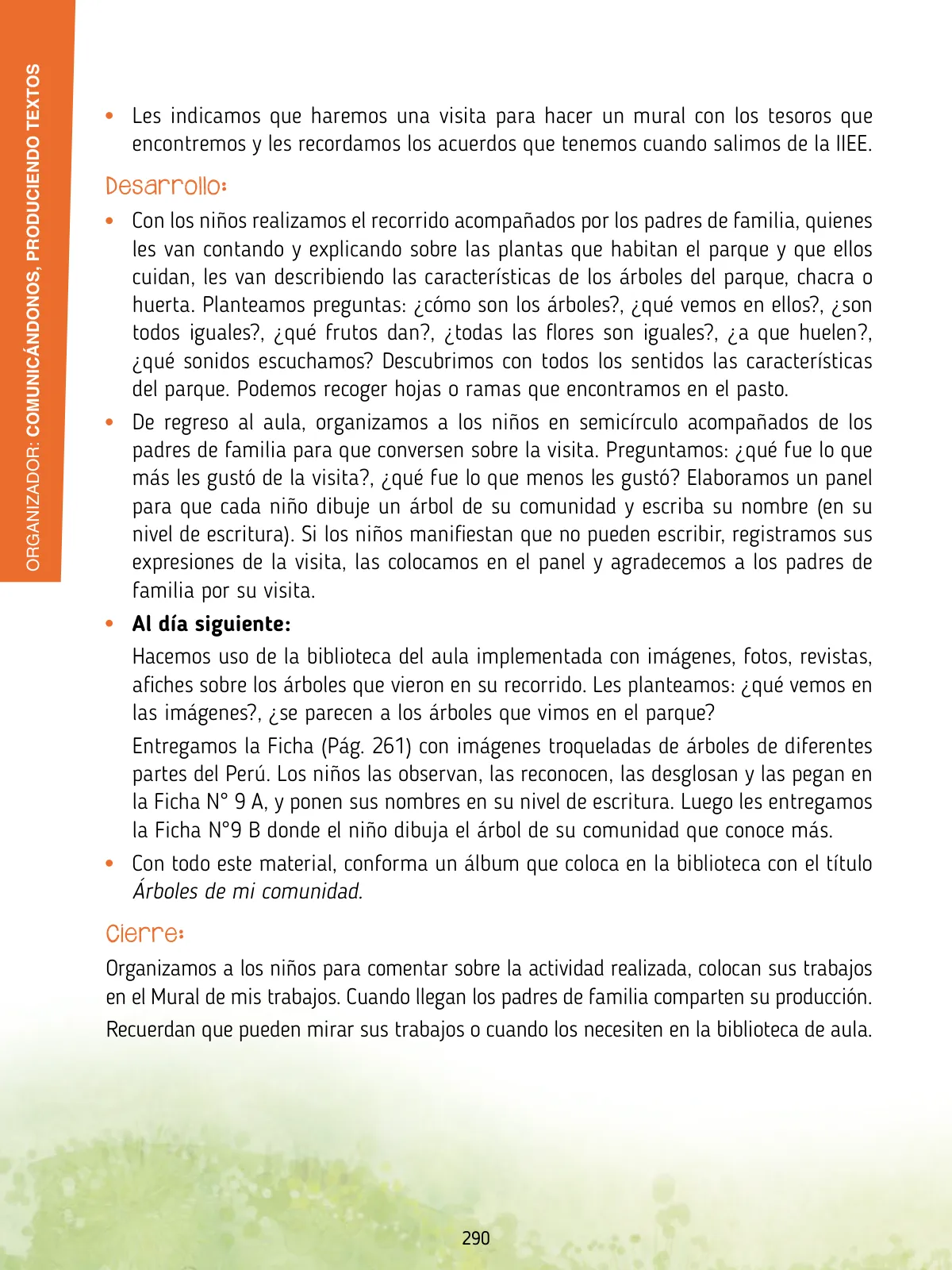 Página 292 de Agenda pedagógica 2017-2018 para docentes de II Ciclo de Instituciones de nivel de Educación Inicial · 2017