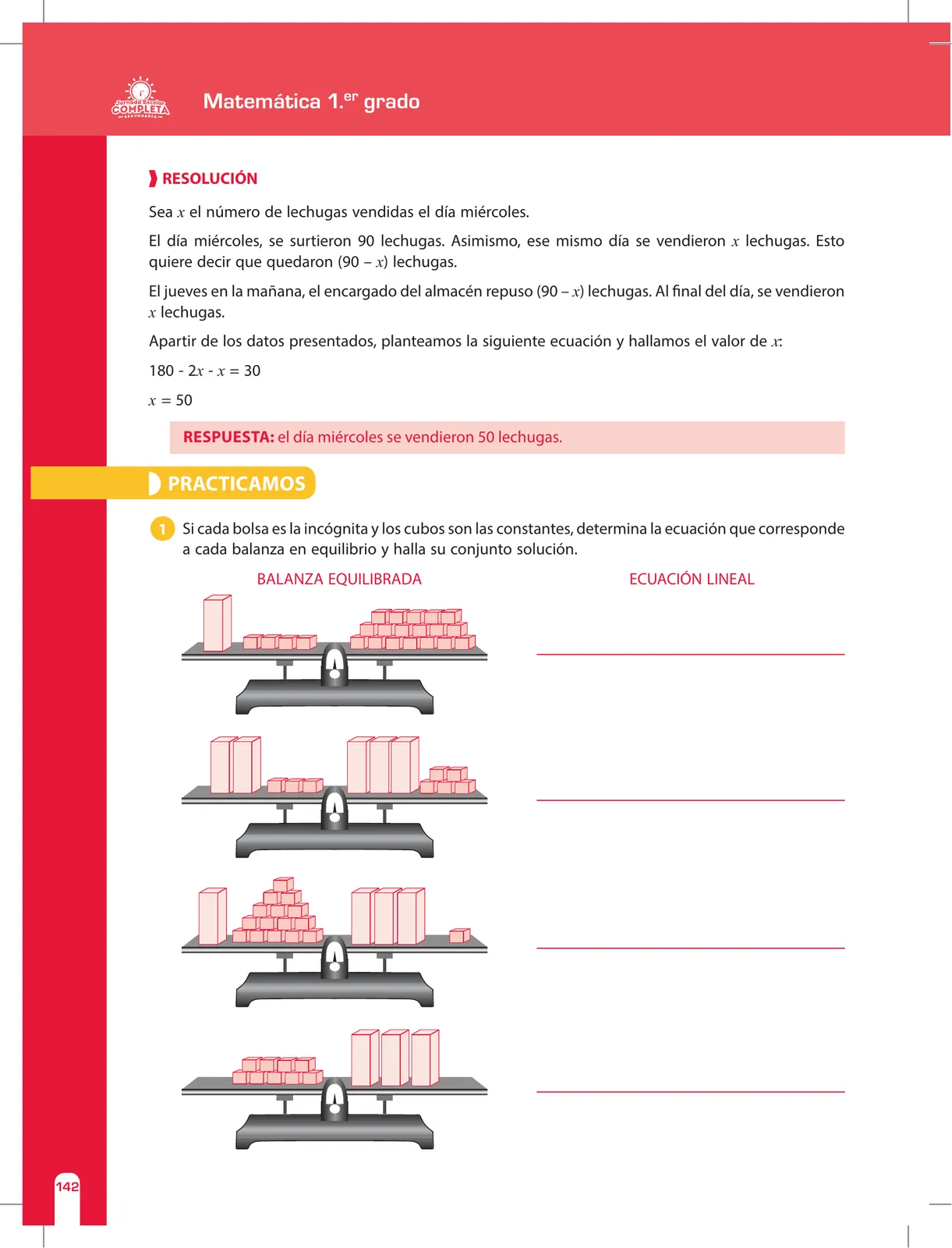 Página 142 de Matemática 1 : cuaderno de reforzamiento pedagógico - JEC · 2016