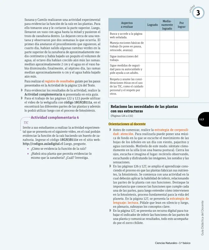Página 18 de Ciencias Naturales – Tercero Básico | Texto del Estudiante MINEDUC – Descargar PDF · 2024