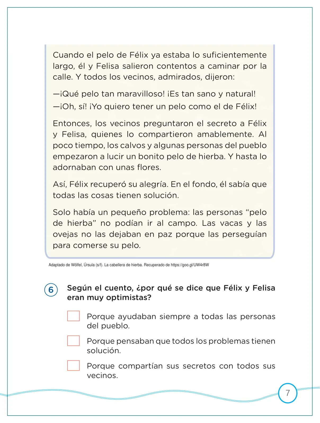Miniatura página 7 de Kit de evaluación Salida 1 Demostrando lo que aprendimos : Comunicación, tercer trimestre, ﻿Segundo grado - Primaria · 2019