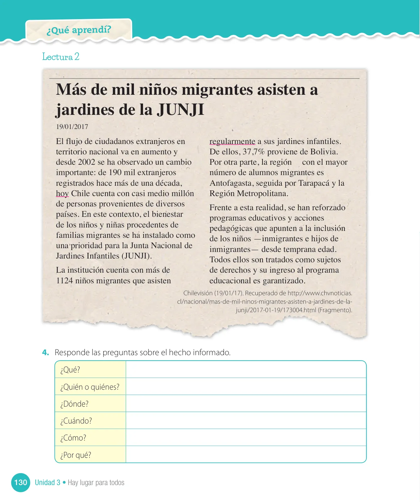 Miniatura página 132 de Lenguaje y Comunicación – Cuarto Básico | Texto del Estudiante MINEDUC – Descargar PDF · 2024